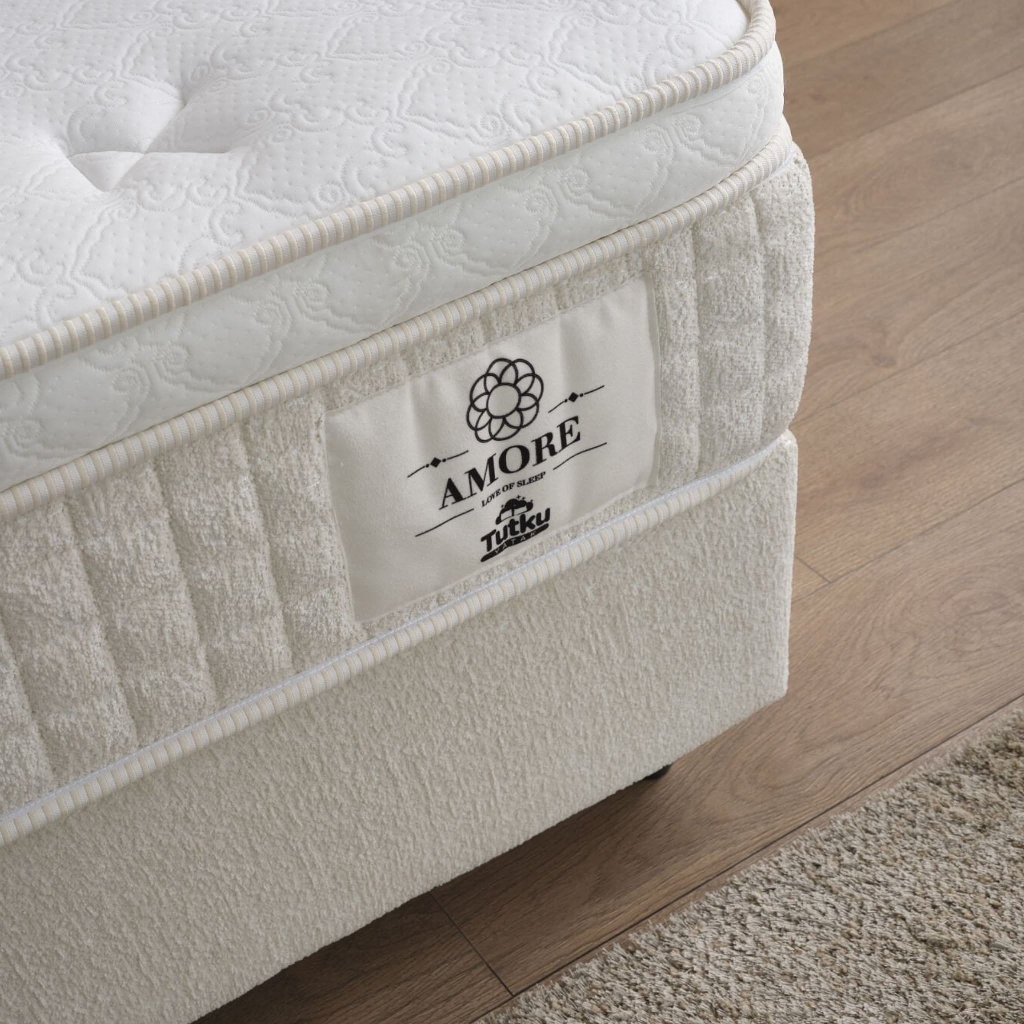 Boxspringbett mit Matratze Polsterbett Stauraumbett Betkasten inkl. Lieferung Amore