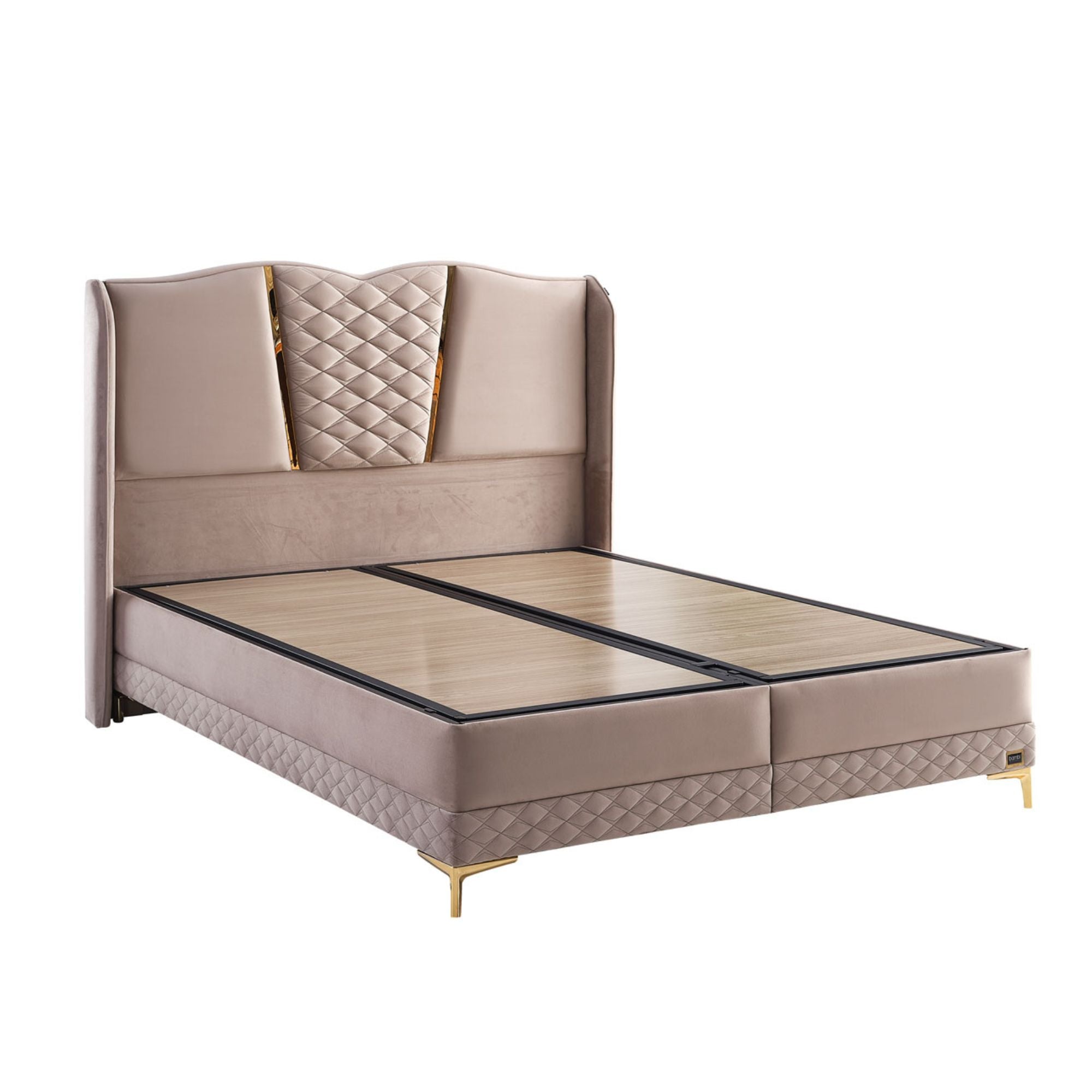 Bambi Luxia Boxspringbett 140x200 cm – H4 Komfort-Pad & Taschenfederkern