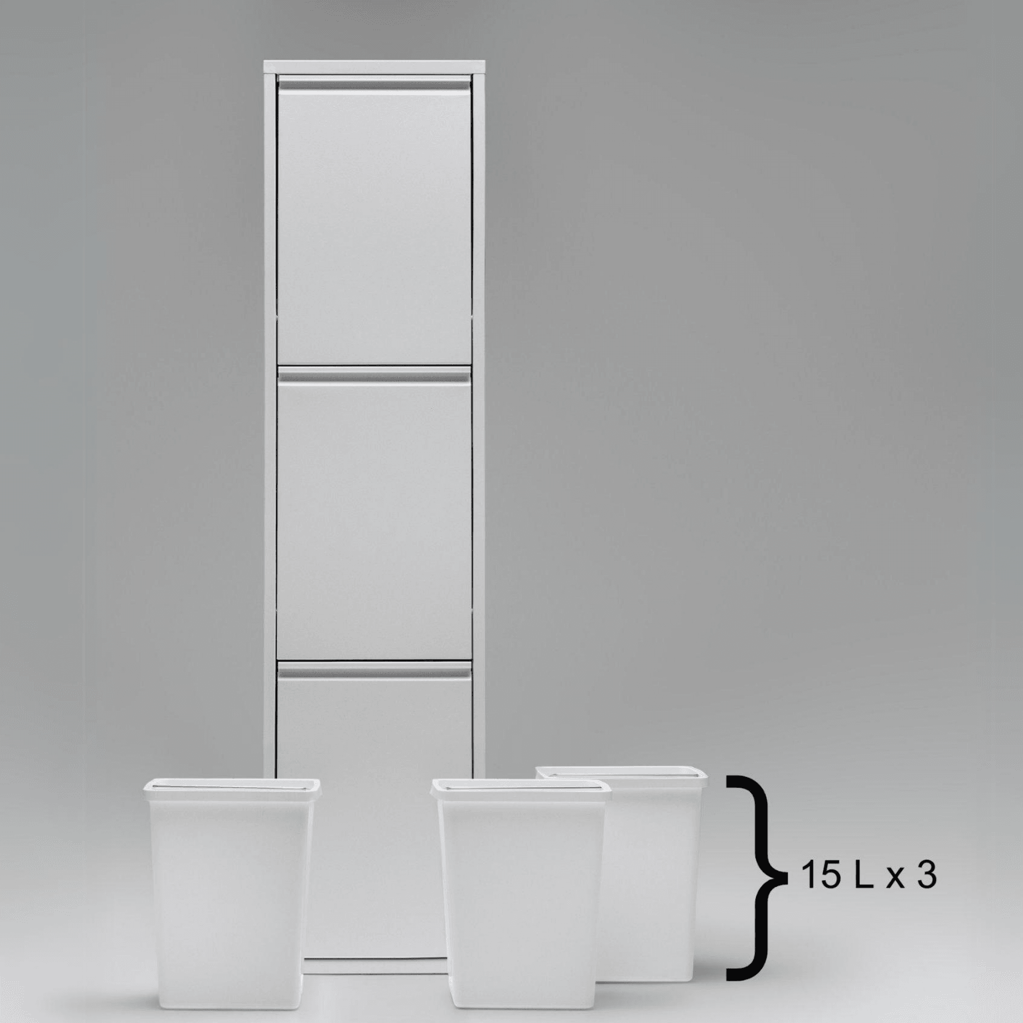 Gowoll Mülltrennsystem Mülltrennsystem 2-3-4 Fach Mülleimer Küche aus Metall Fleckenfest Wandmontage