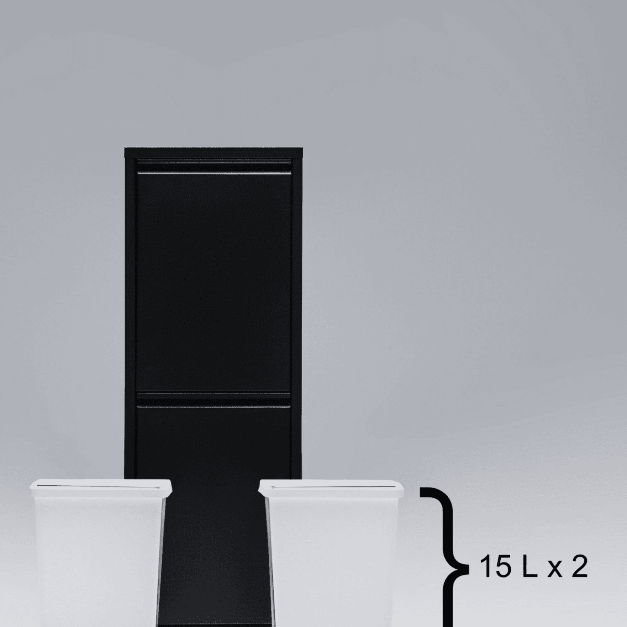 Gowoll Mülltrennsystem Mülltrennsystem 2-3-4 Fach Mülleimer Küche aus Metall Fleckenfest Wandmontage