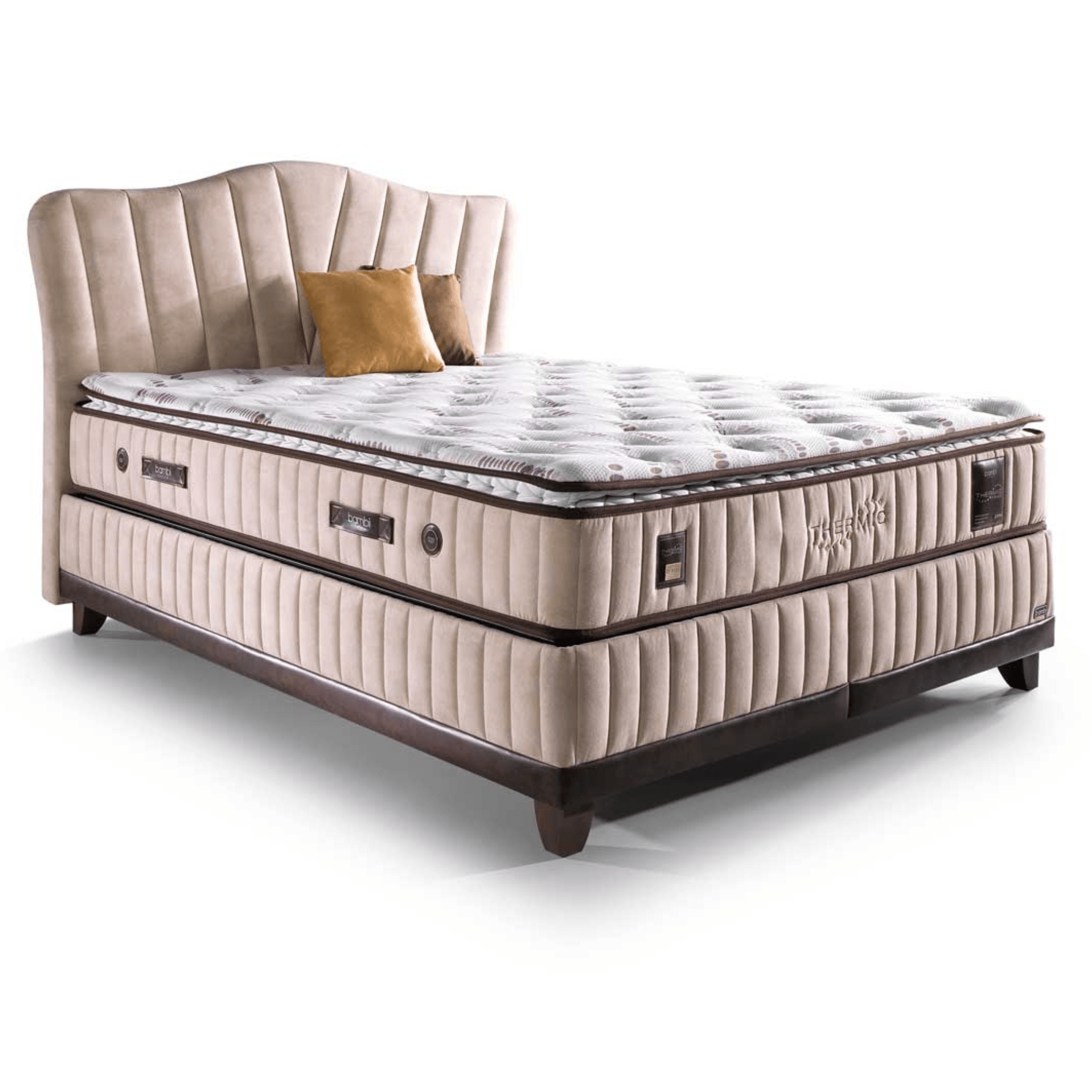 Bambi Thermic Prime Boxspringbett mit Matratze & Bettkästen | Stauraumbett H4/H5, Orthopädisch & Atmungsaktiv