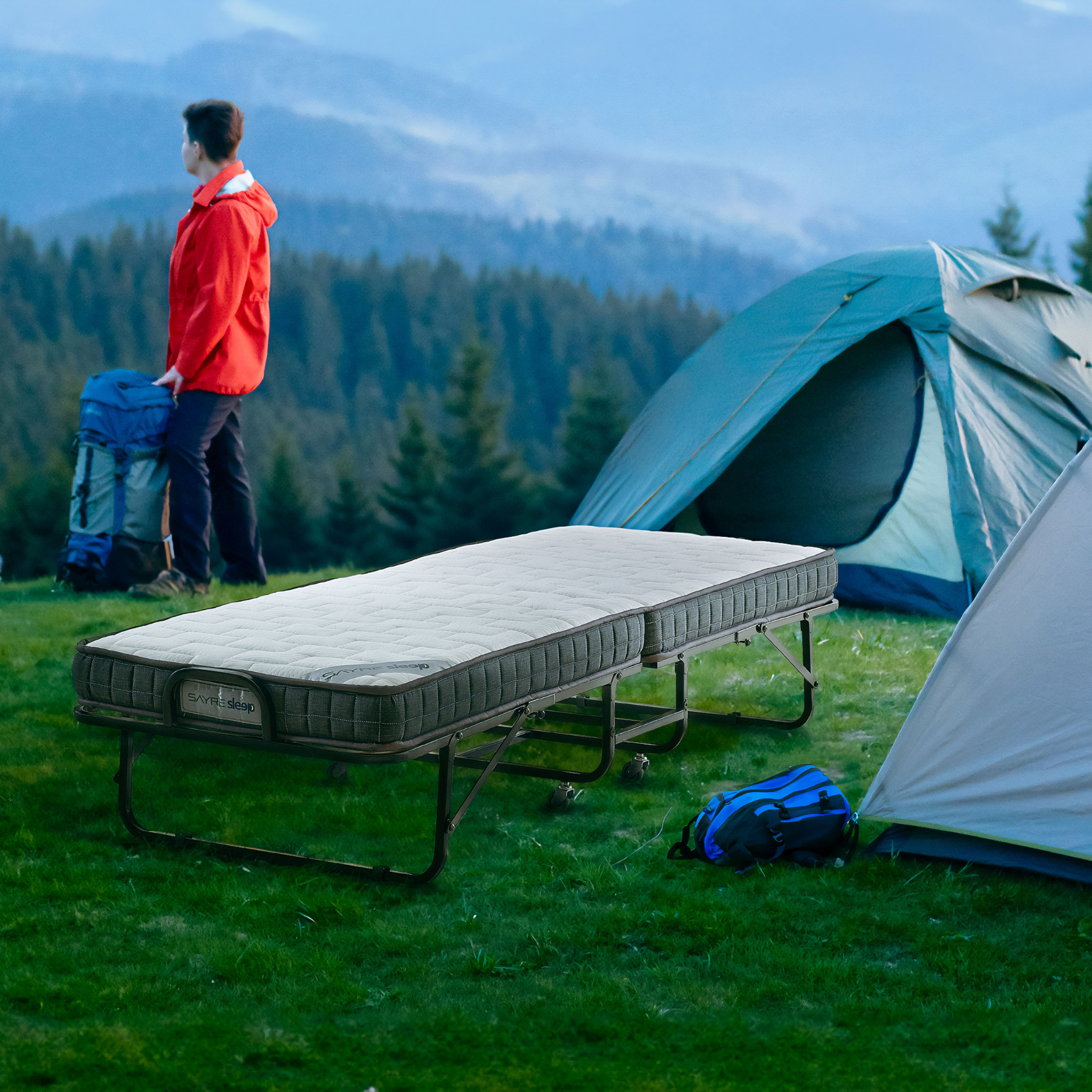 Klappbares Gästebett 90x190 cm Reisebett mit Matratze