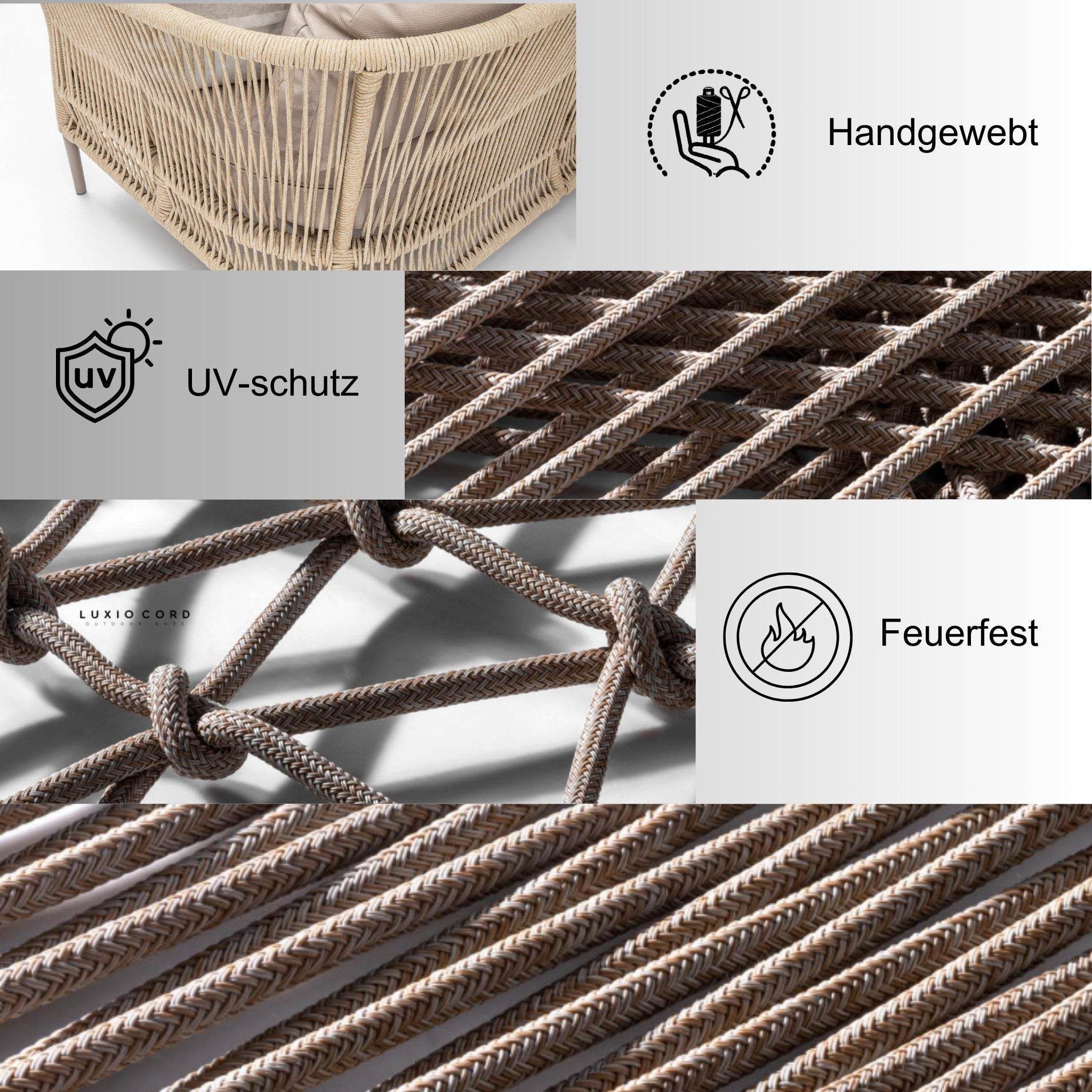 Gowoll Mitra Gartenlounge-Set Gartengarnitur Gartenmöbel Set 5 Personen Gartentisch für Outdoor