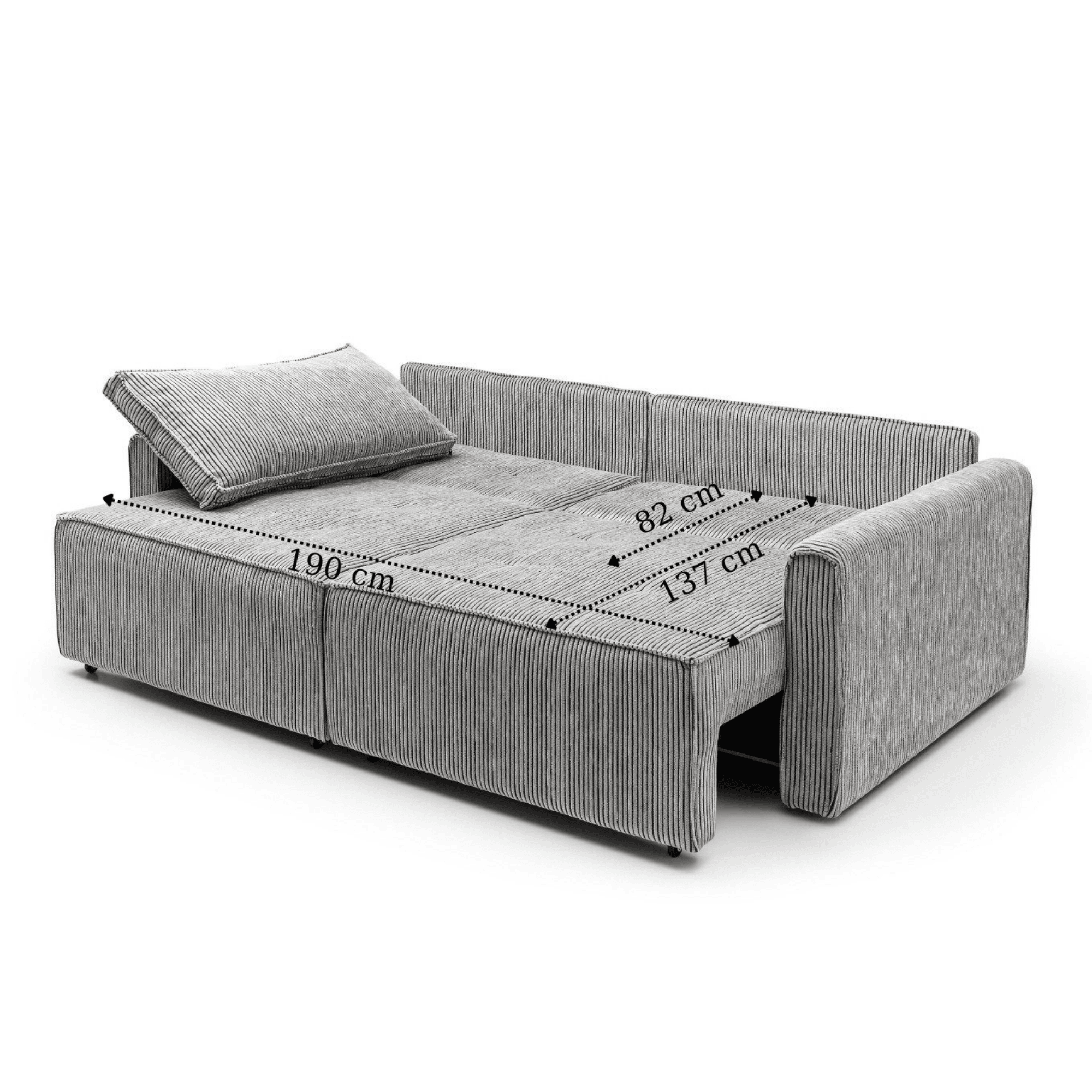 Benissa Schlafsofa 3 Sitzer mit Stauraum & Schlaffunktion | Ecksofa & Heimkino-Sofa, verstellbare Rückenlehne