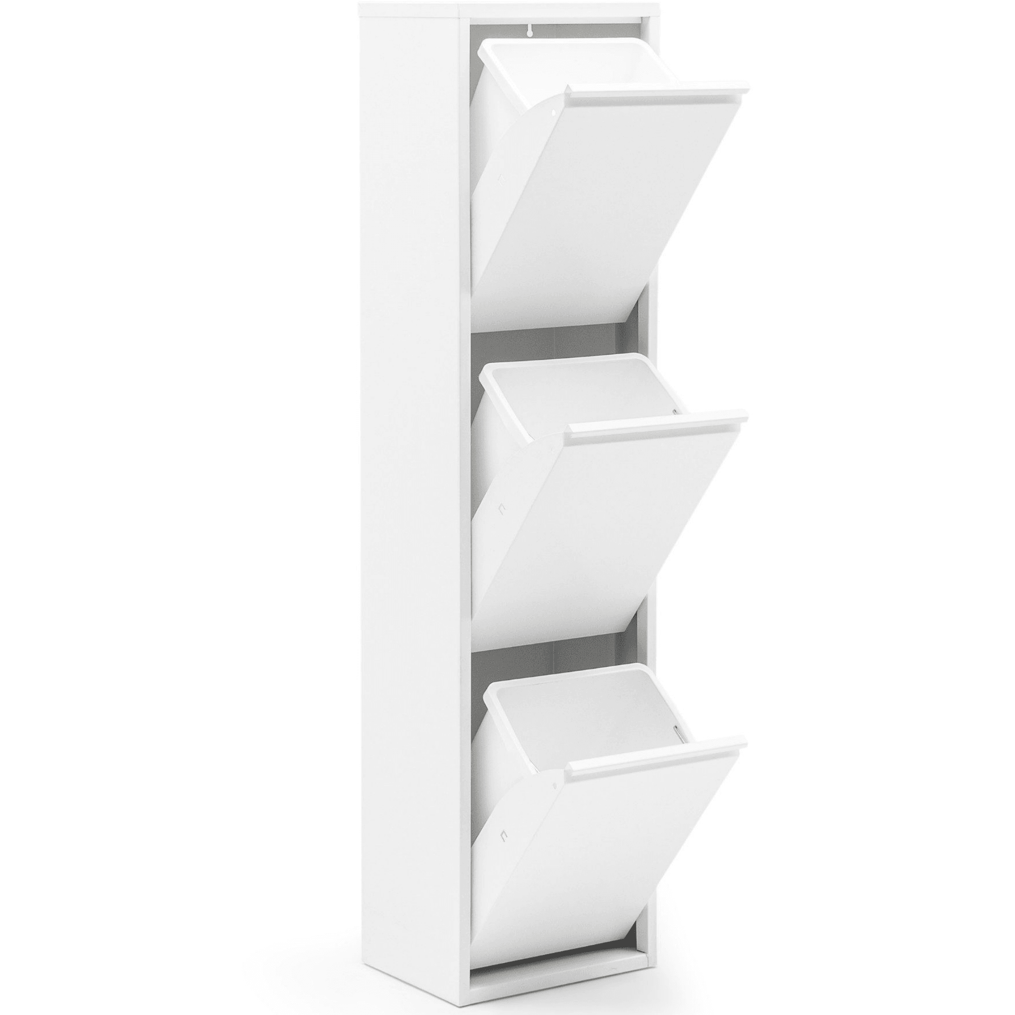 Gowoll Mülltrennsystem Mülltrennsystem 2-3-4 Fach Mülleimer Küche aus Metall Fleckenfest Wandmontage