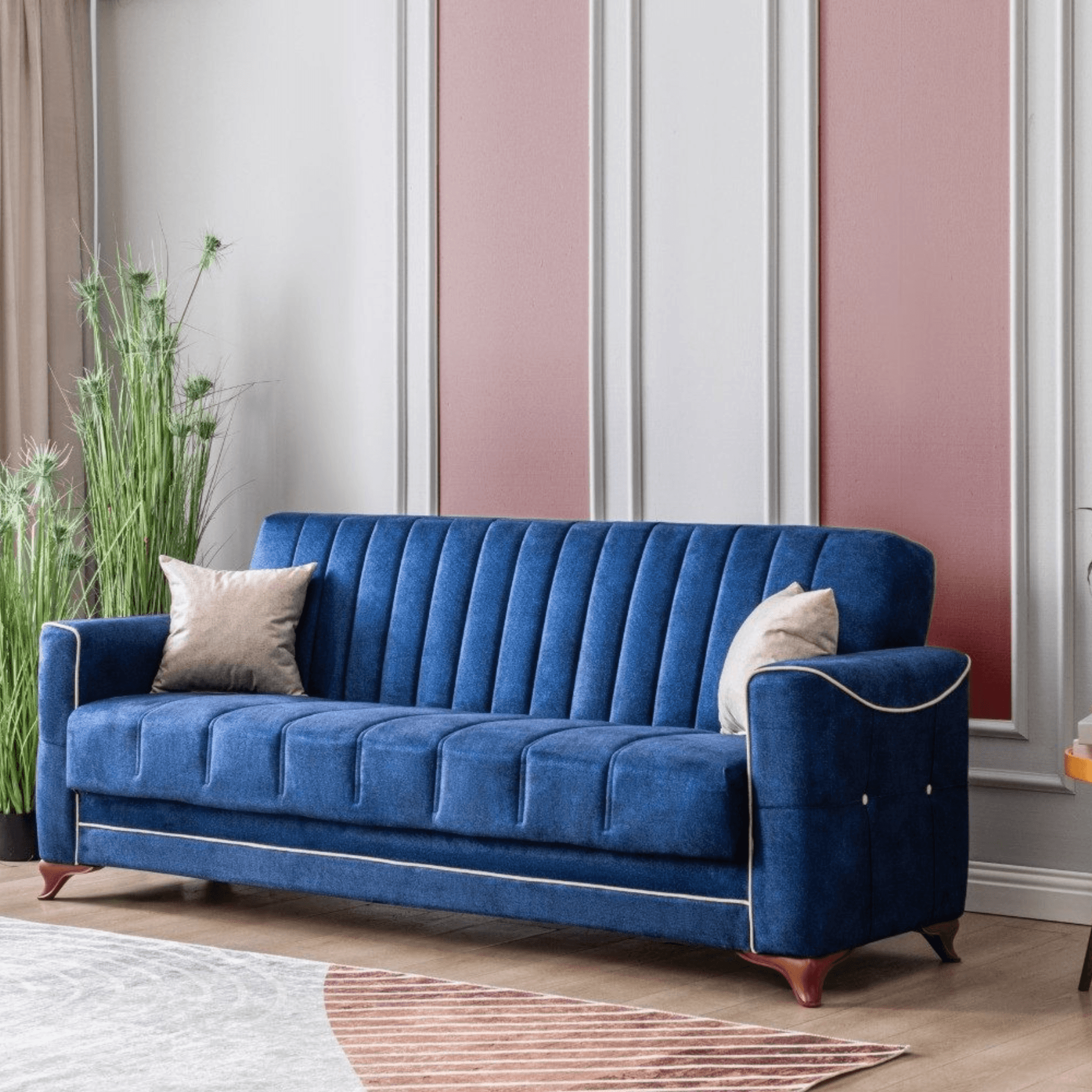 Gowoll 3-Sitzer Schlafsofa mit Schlaffunktion & Stauraum – Modell Perle