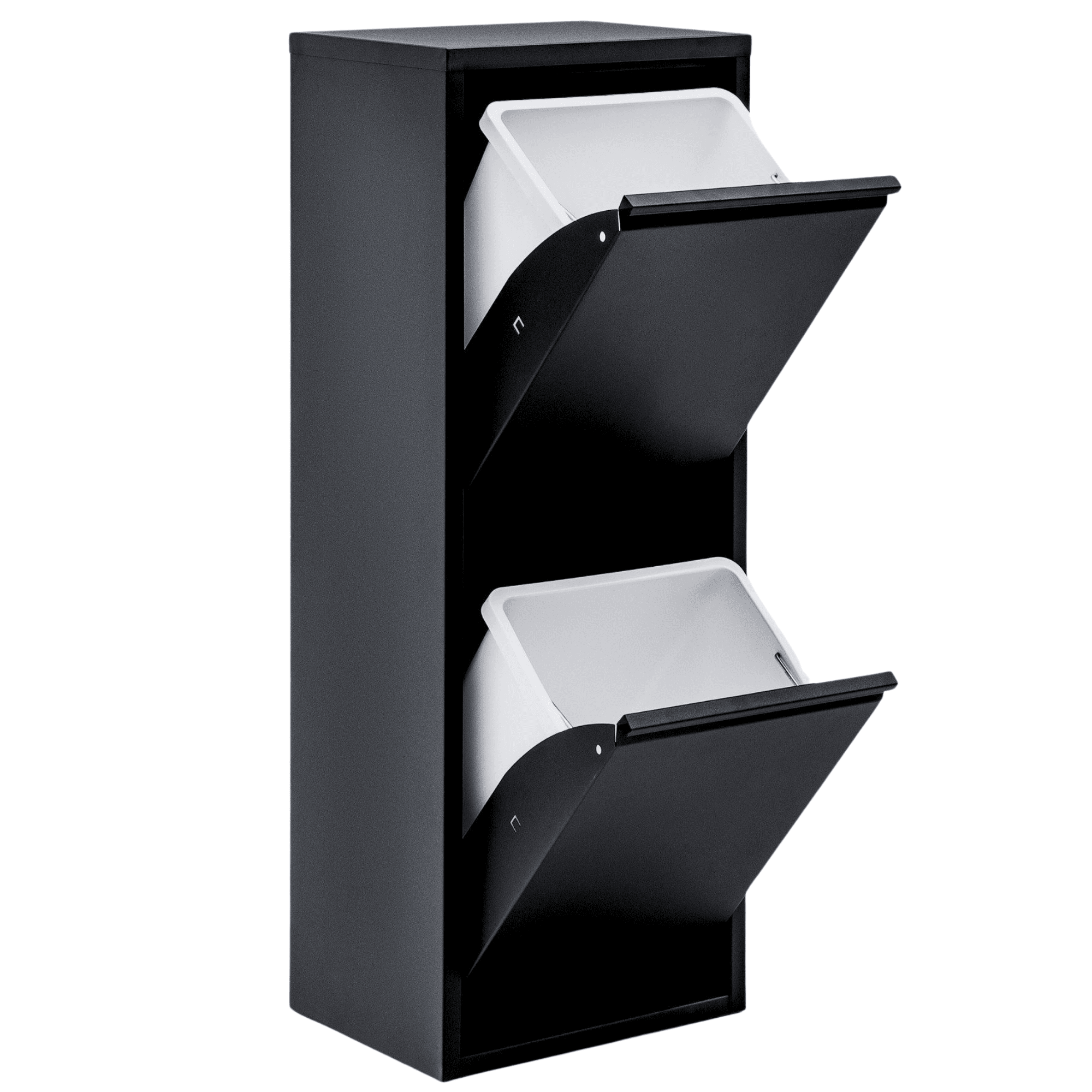 Gowoll Mülltrennsystem Mülltrennsystem 2-3-4 Fach Mülleimer Küche aus Metall Fleckenfest Wandmontage