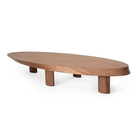 Couchtisch Wohnzimmertisch Runder Mission Ellipse Braun