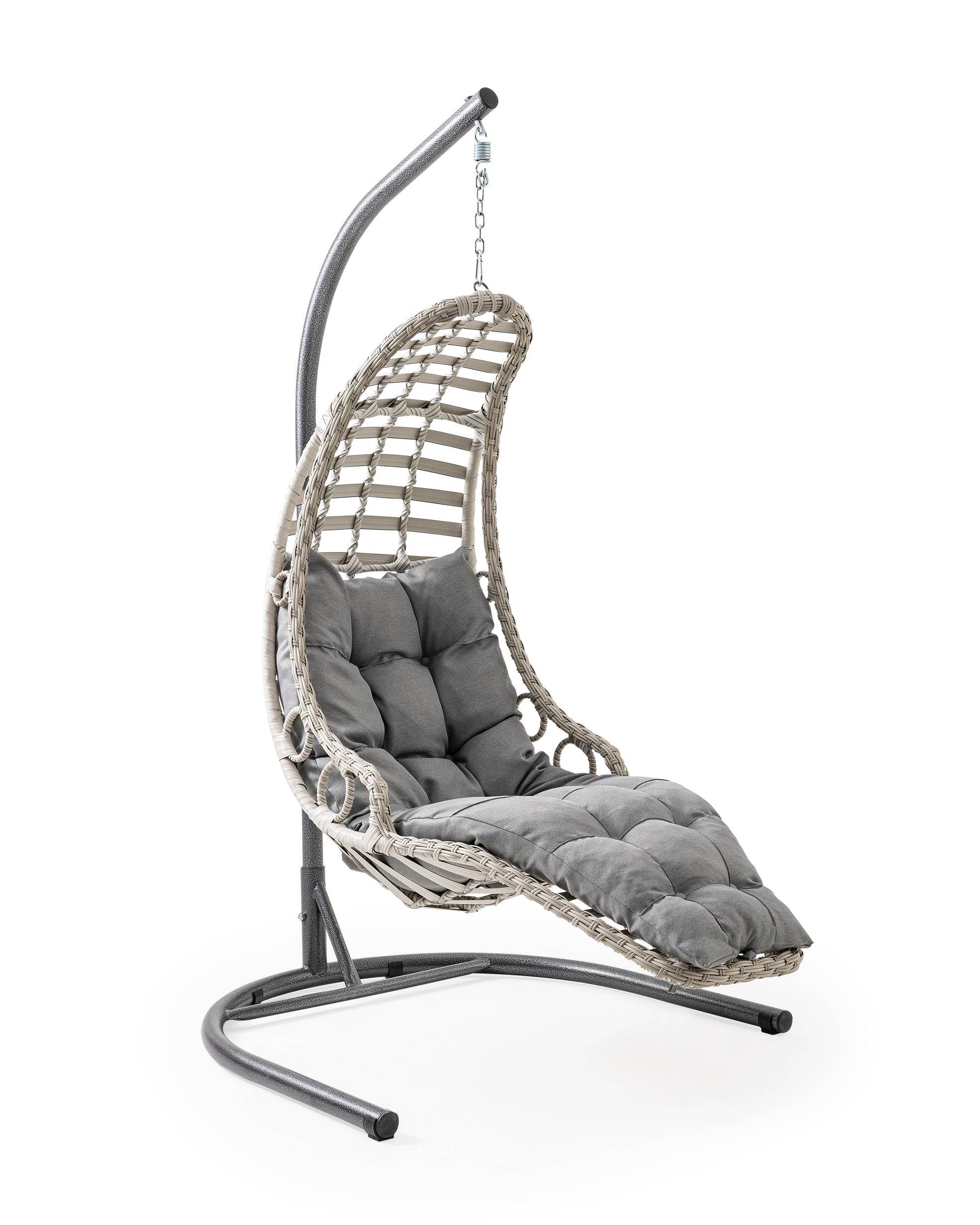 Gowoll Bodrum Gartenschaukel Rattan Hängesessel mit Gestell Hängeschaukel Bodrum