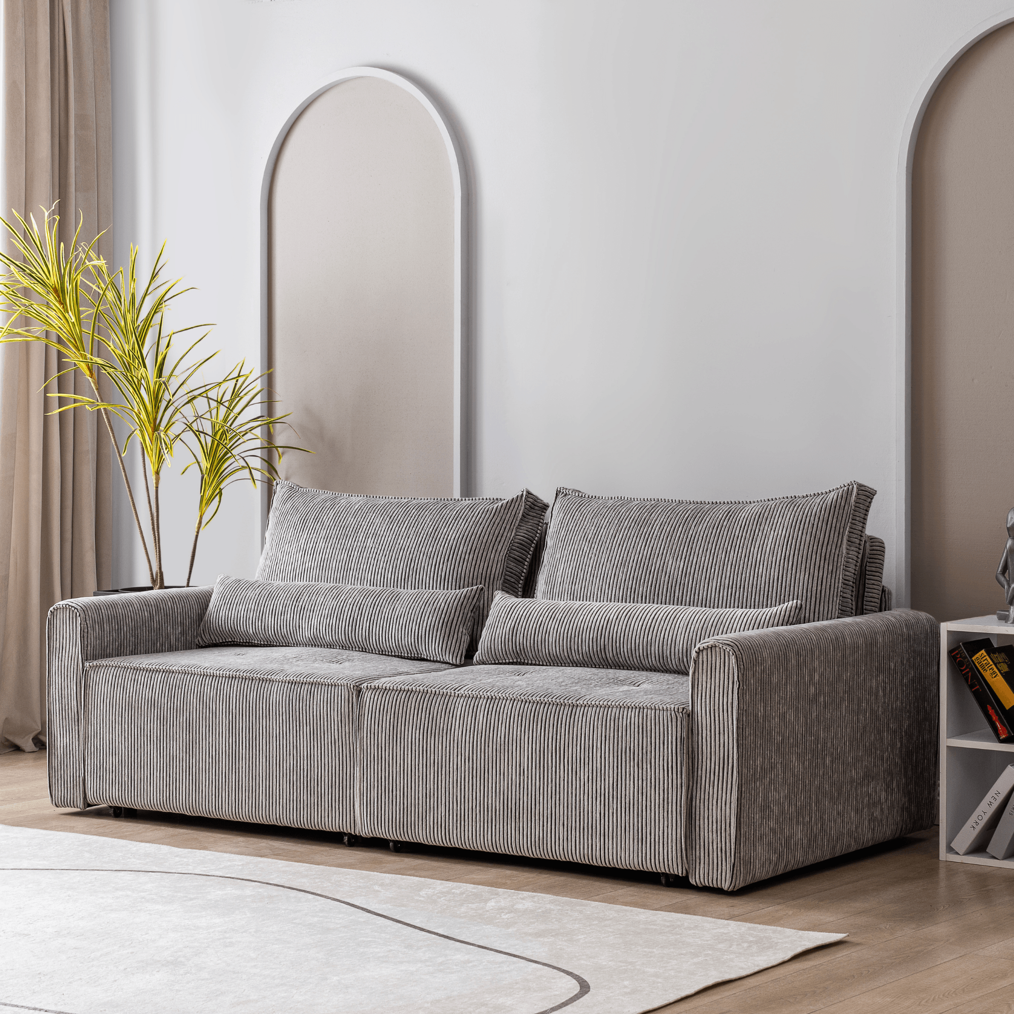 Benissa Schlafsofa 3 Sitzer mit Stauraum & Schlaffunktion | Ecksofa & Heimkino-Sofa, verstellbare Rückenlehne