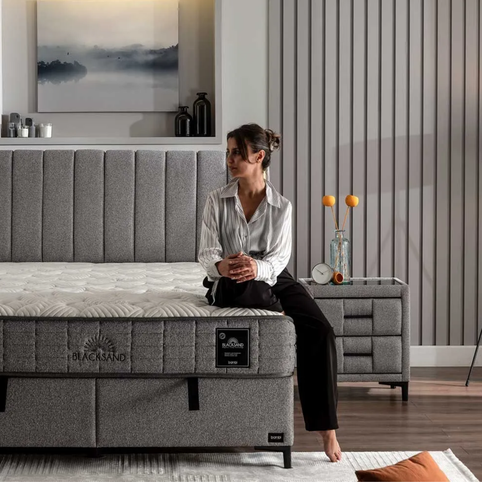 Bambi Blacksand Boxspringbett | Abholung in Linden 35440 möglich