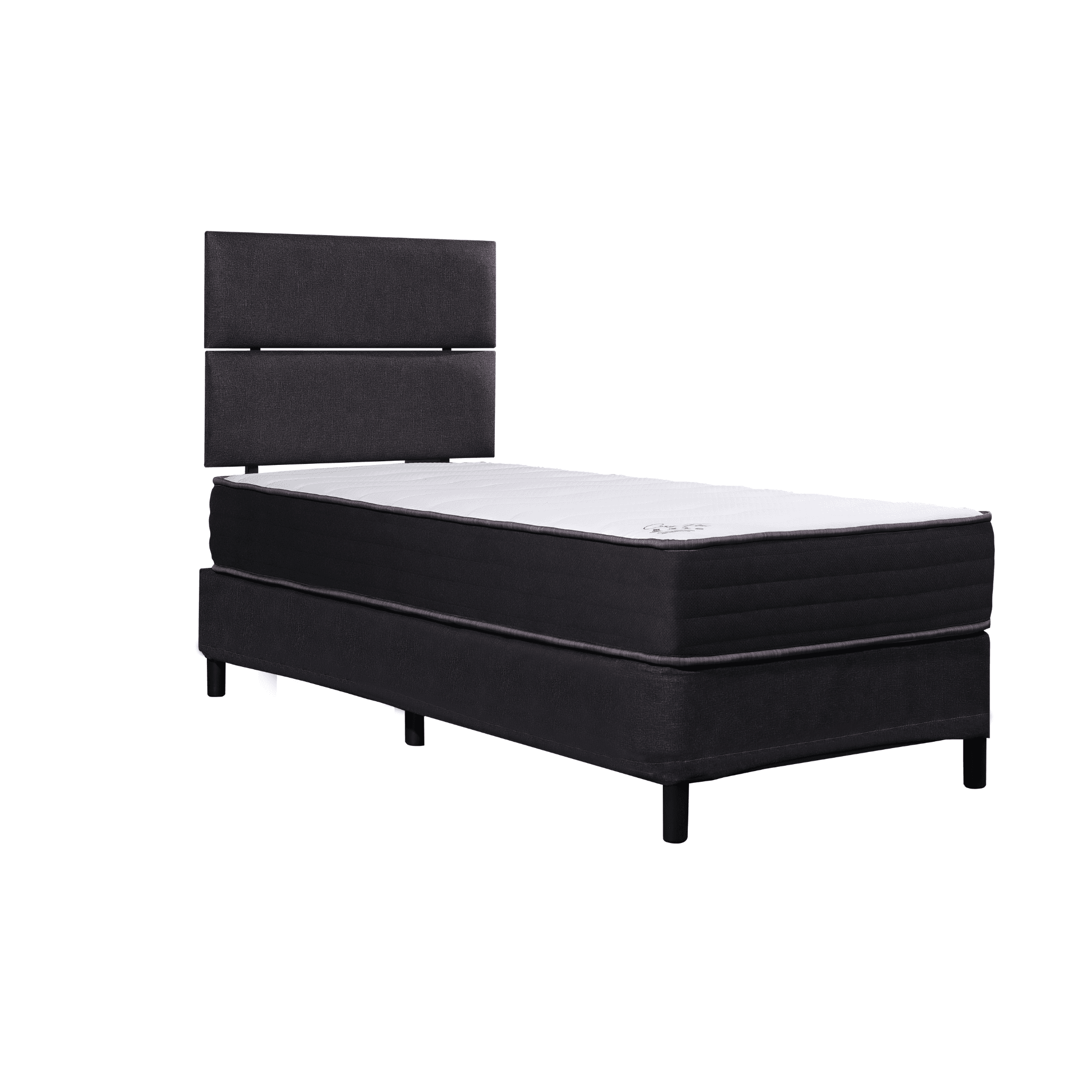 BOXBETT CosyFlex Funktionsbett 90x190 cm – Klappbares Bettgestell mit Kopfteil & Bonellfederkern Matratze, Einfache Montage