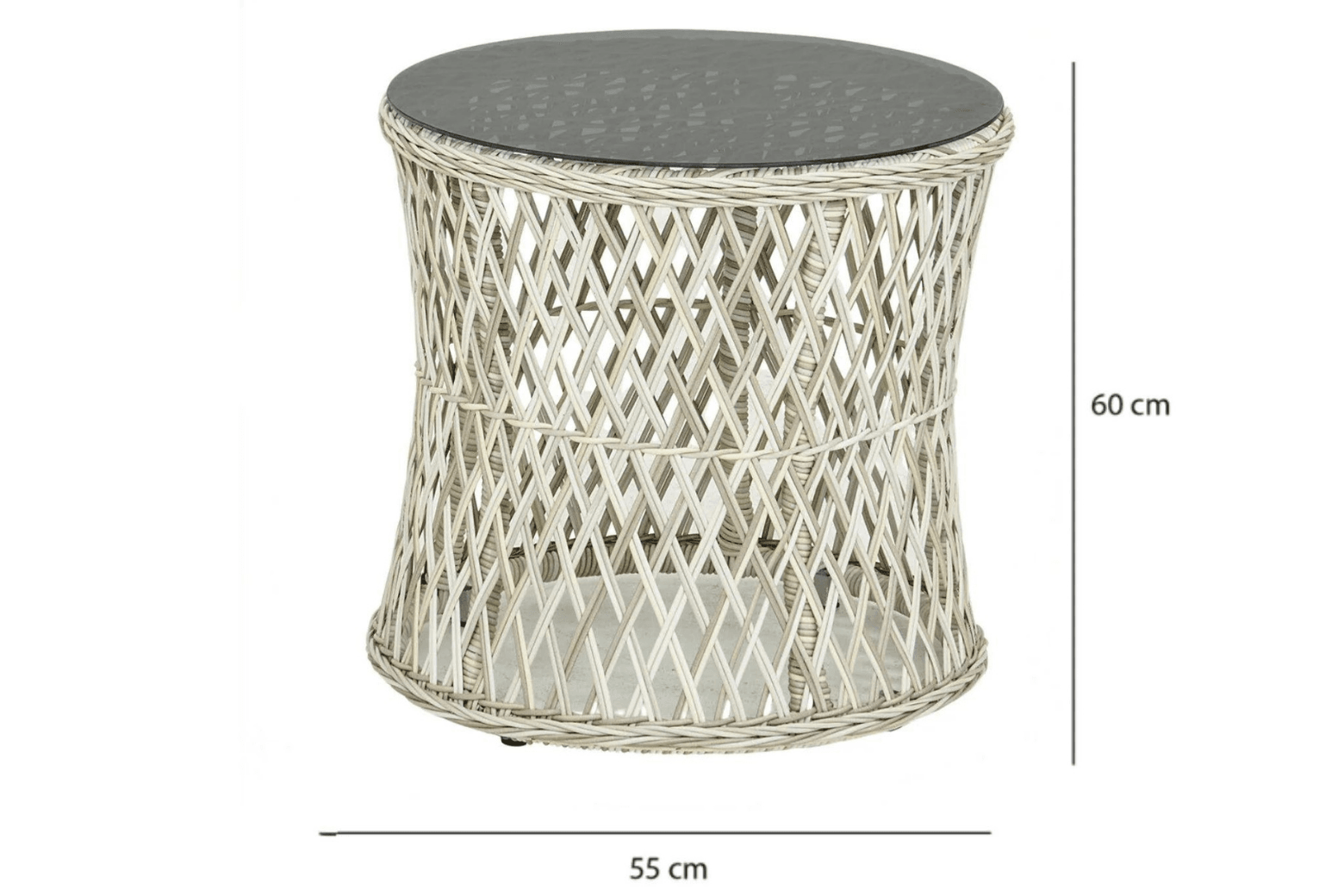 Pisa Double Gartenlounge-Set Rattan Lounge Gartenmöbel Set 4 Personen Bistroset mit Stühle