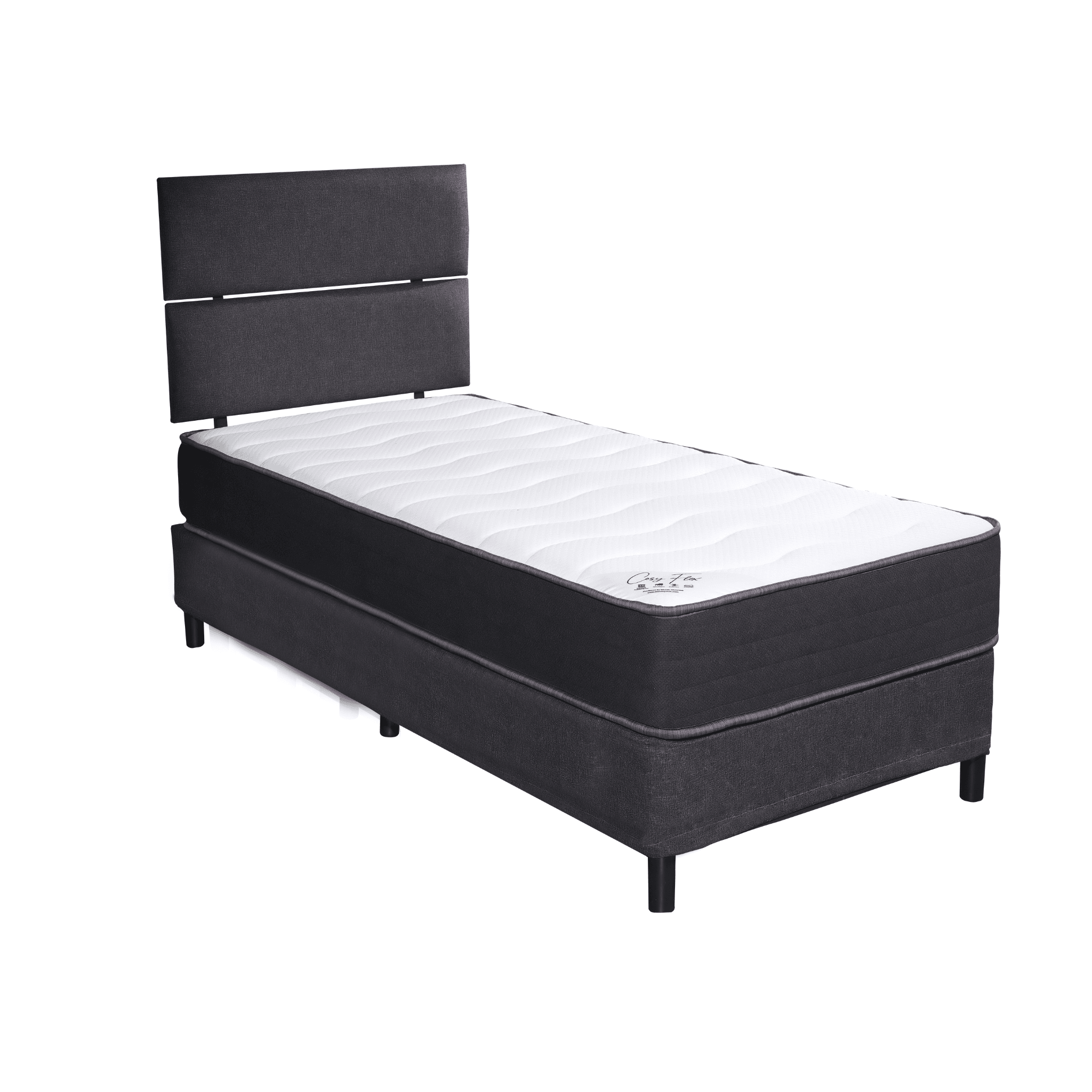 BOXBETT CosyFlex Funktionsbett 90x190 cm – Klappbares Bettgestell mit Kopfteil & Bonellfederkern Matratze, Einfache Montage