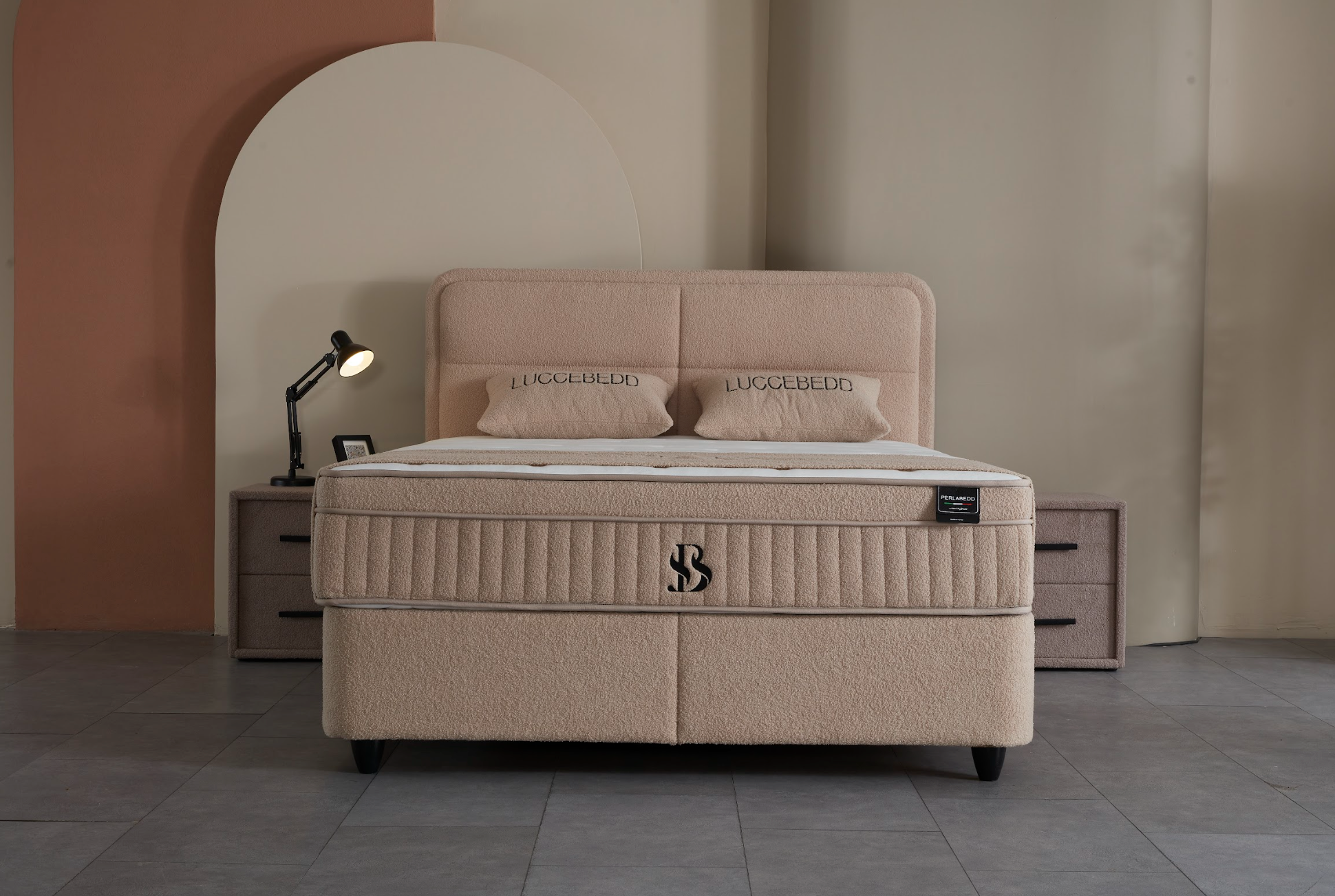 BSS LUCCEBEDD Boxspringbett Set |  Matratze H3 | Box und Kopfteil