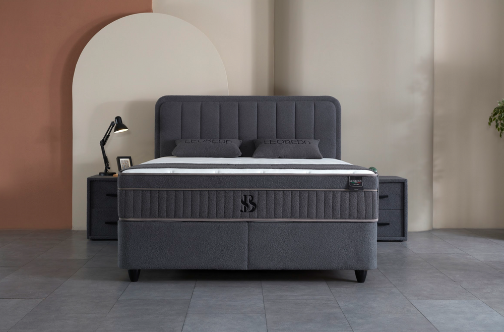 BSS LEOBEDD Boxspringbett Set | Matratze H3 | Box und Kopfteil