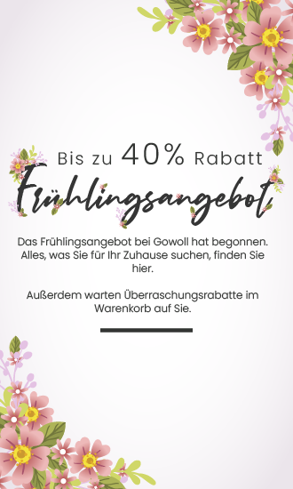 Bei Gowoll starten die Frühlingsangebote: Bis zu 30 % Rabatt und Überraschungen im Warenkorb warten auf Sie.