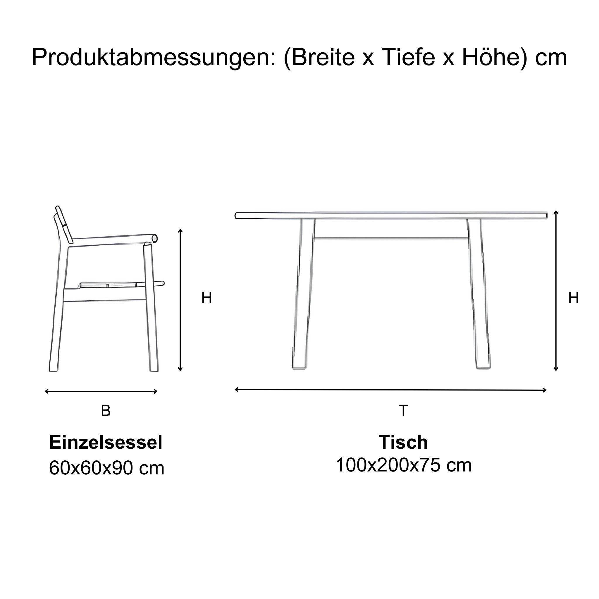 Gowoll Argos Aluminium Gartenlounge-Set Wetterfeste Gartenmöbel Set 6 Personen für Outdoor Terassenmöbel