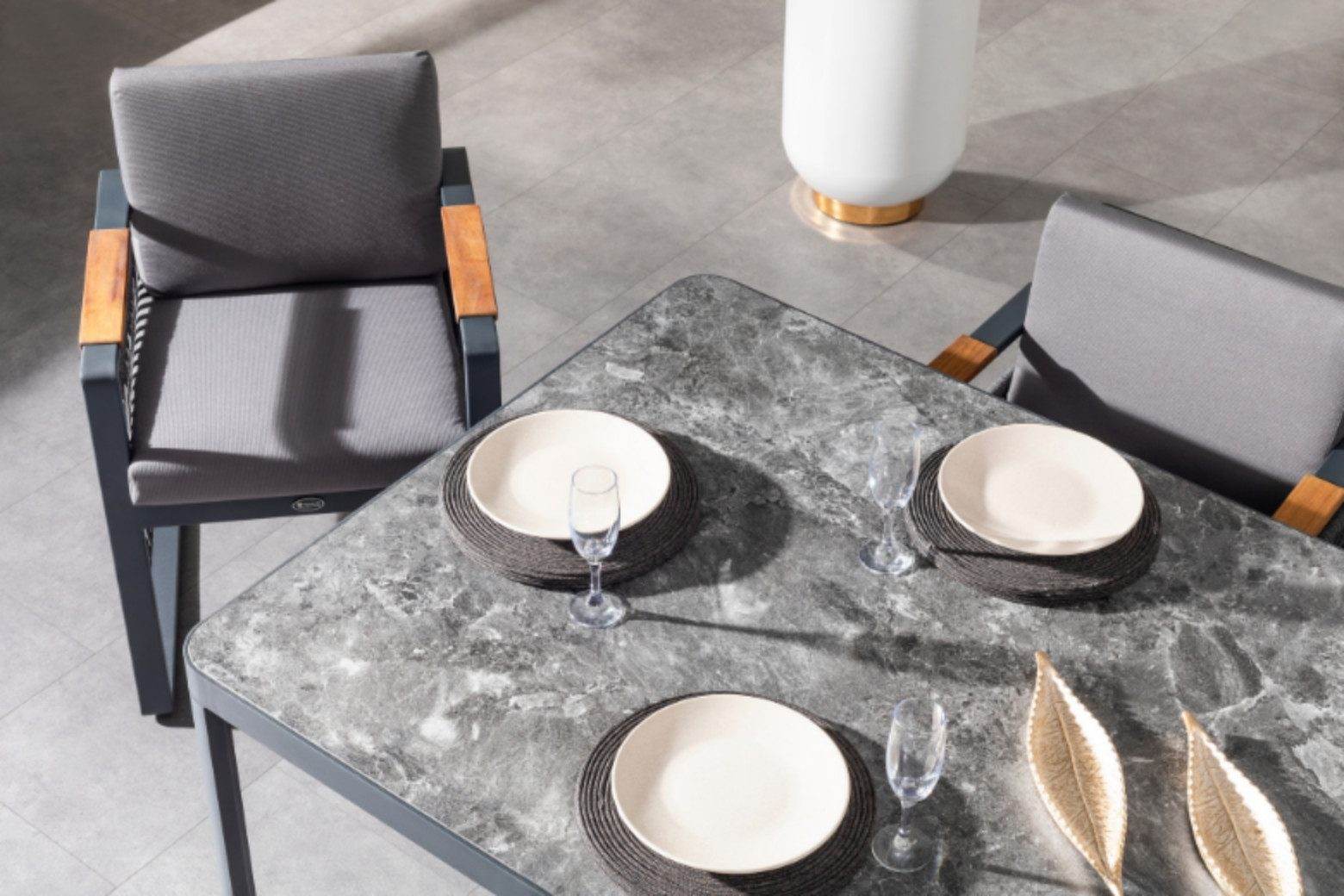 Gowoll Argos Aluminium Gartenlounge-Set Wetterfeste Gartenmöbel Set 6 Personen für Outdoor Terassenmöbel