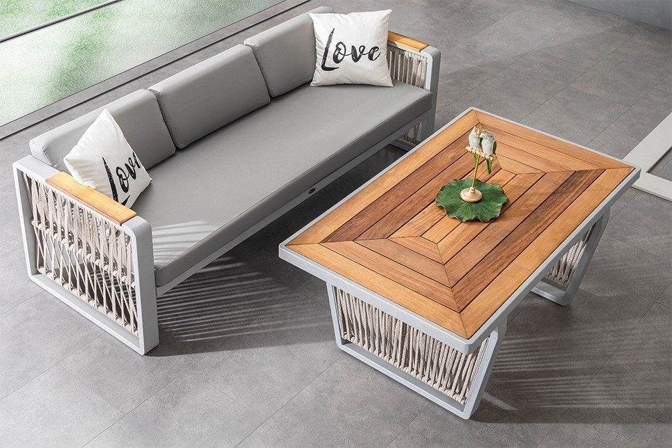 Argos Gartenmöbel Set 5 Personen – Aluminium Lounge mit Sofa, Sesseln & Tisch | Wetterfest & Rostfrei