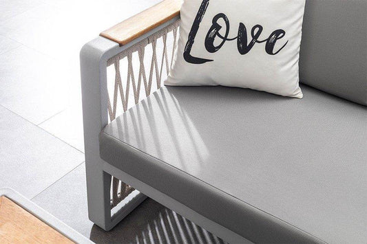 Argos Gartenmöbel Set 5 Personen – Aluminium Lounge mit Sofa, Sesseln & Tisch | Wetterfest & Rostfrei