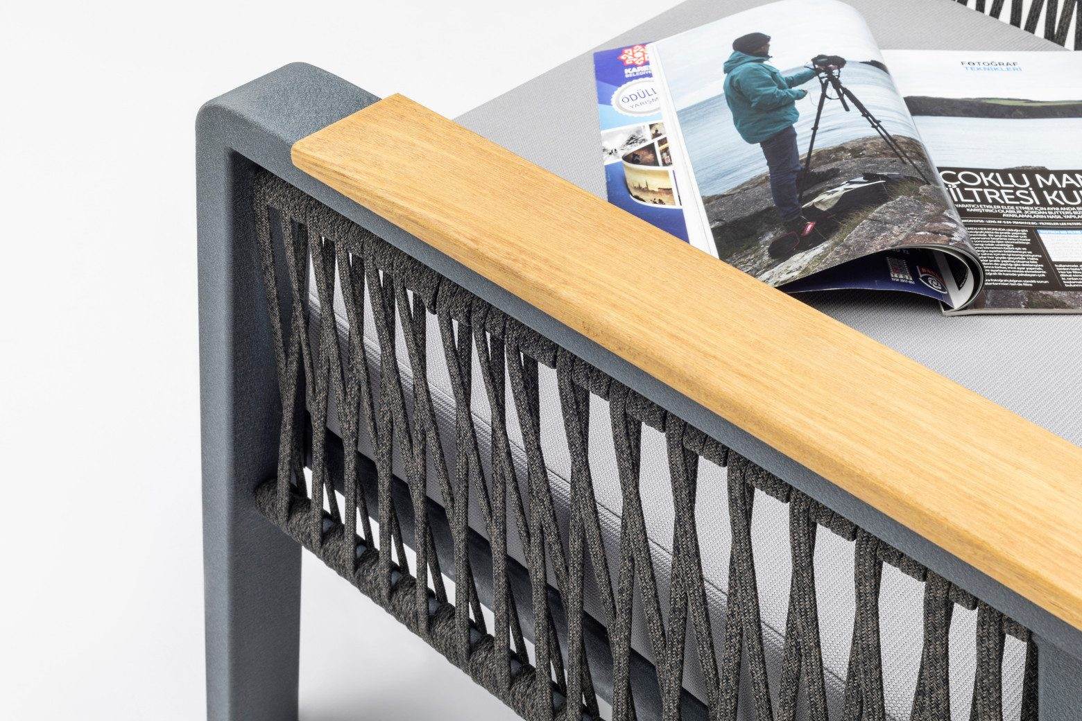 Gowoll Artemis Plus Anthrazit Gartenlounge-Set Gartengarnitur Gartenmöbel Set 5 Personen Gartentisch für Outdoor