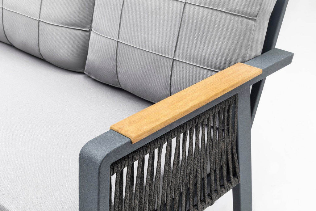 Gowoll Artemis Plus Anthrazit Gartenlounge-Set Gartengarnitur Gartenmöbel Set 5 Personen Gartentisch für Outdoor