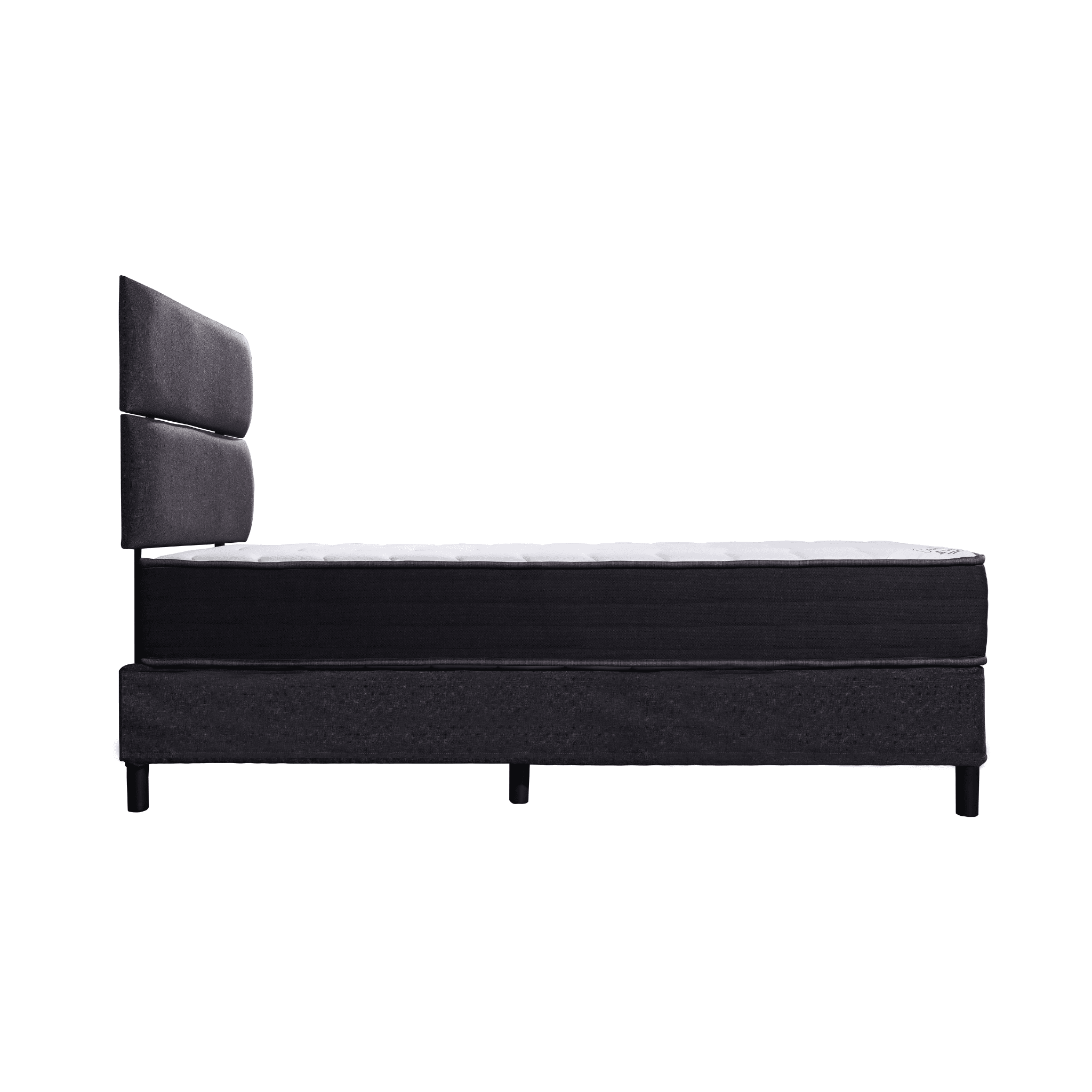 BOXBETT CosyFlex Funktionsbett 90x190 cm – Klappbares Bettgestell mit Kopfteil & Bonellfederkern Matratze, Einfache Montage