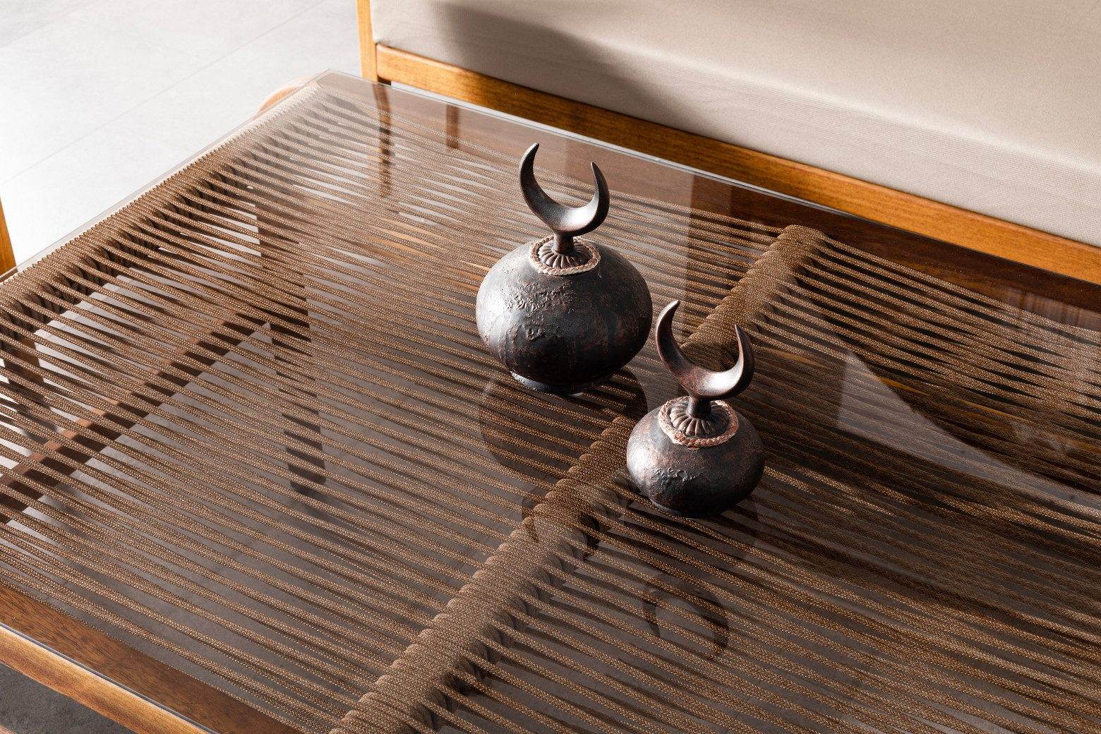 Evora Gartenlounge Set 4-teilig | Holz & Rope Gartenmöbel mit HPL-Tisch | Wetterfest & Handgefertigt