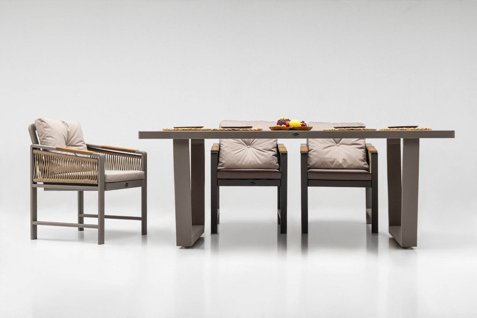 Gowoll Mykonos Plus Gartenlounge-Set Wetterfeste Holz Gartenmöbel Set 6 Personen für Outdoor Terassenmöbel