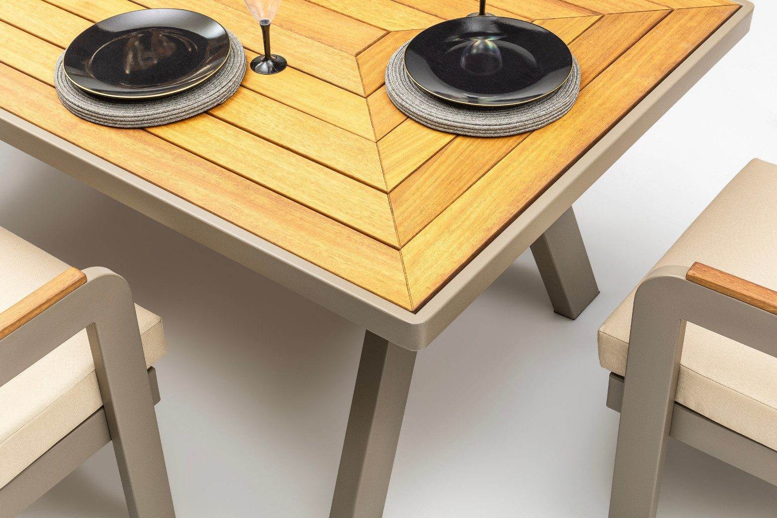 Atlantis Gartenlounge-Set Wetterfeste Holz Gartenmöbel Set 6 Personen für Outdoor Terassenmöbel