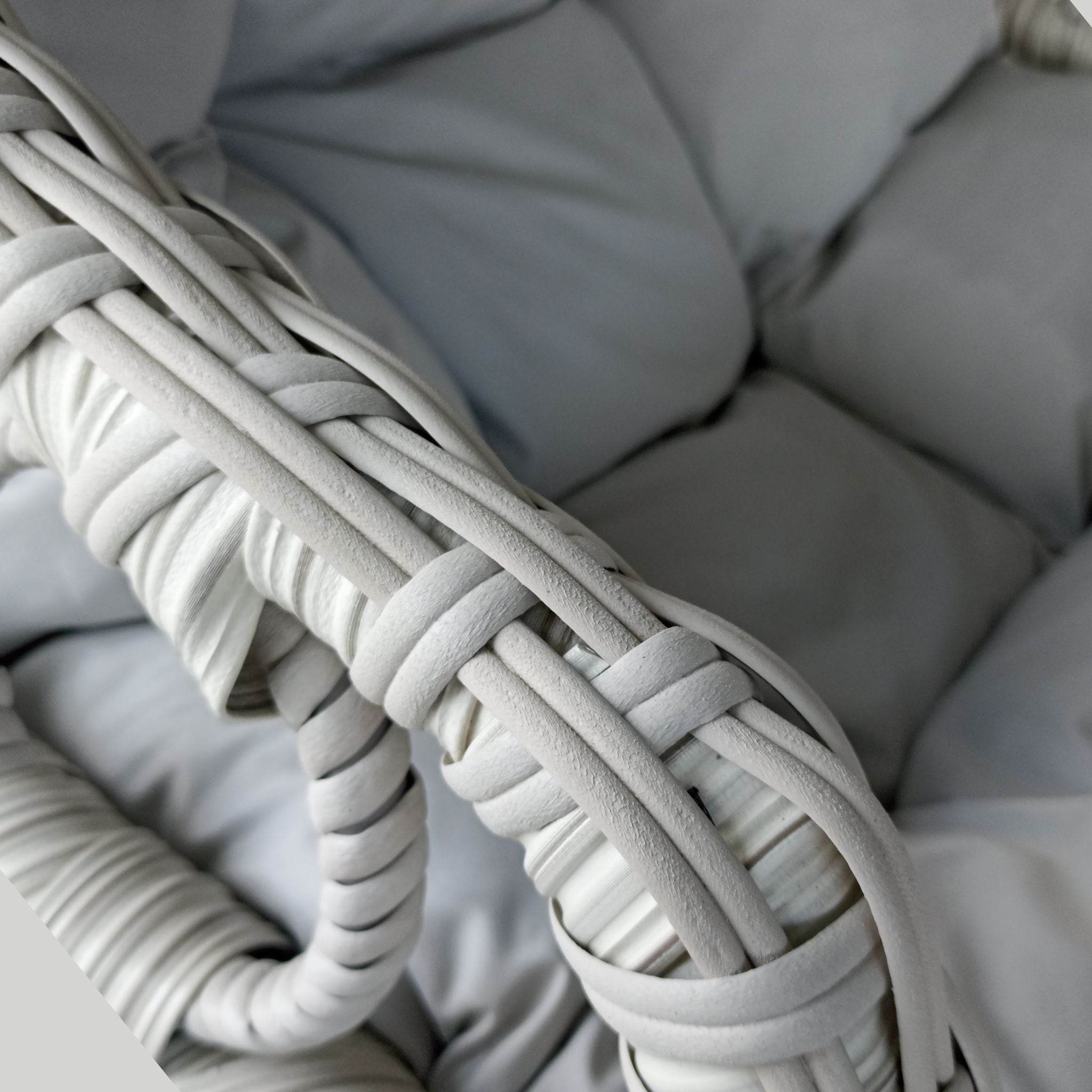 Gowoll Gartenschaukel Rattan Hängesessel mit Gestell Hängeschaukel Bodrum Double