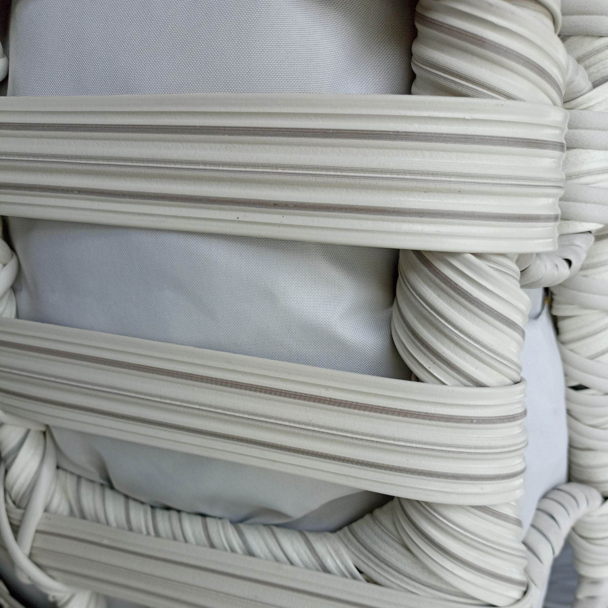 Gowoll Gartenschaukel Rattan Hängesessel mit Gestell Hängeschaukel Bodrum Double