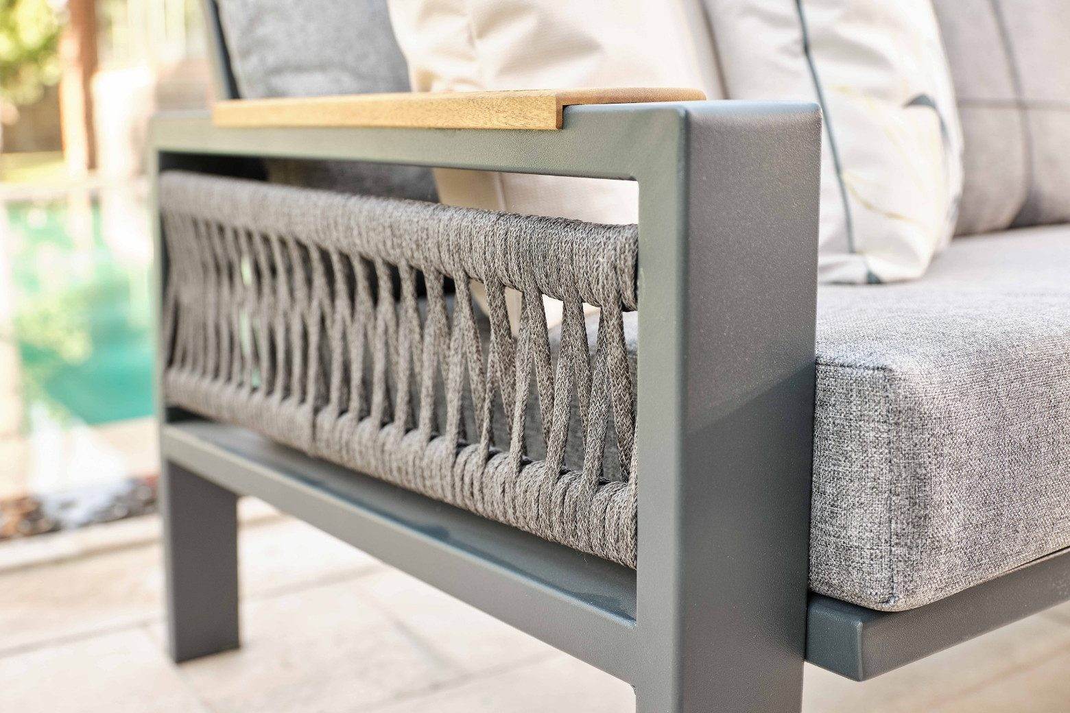 Gowoll Harmony Plus Gartenlounge-Set Gartengarnitur Gartenmöbel Set 5 Personen Gartentisch für Outdoor