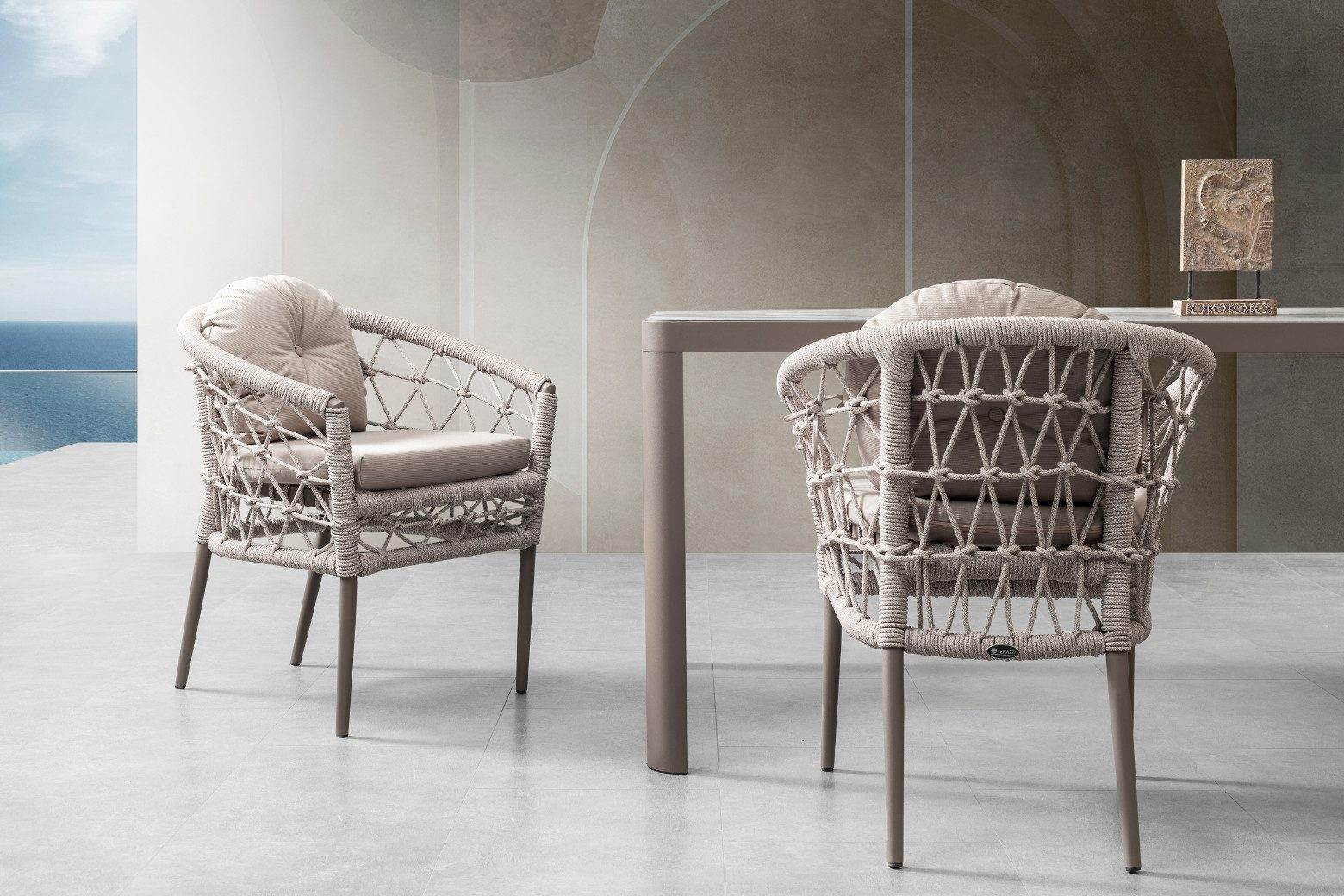 Gowoll Icon Cappucino Gartenlounge-Set Wetterfeste Gartenmöbel Set 6 Personen für Outdoor Terassenmöbel