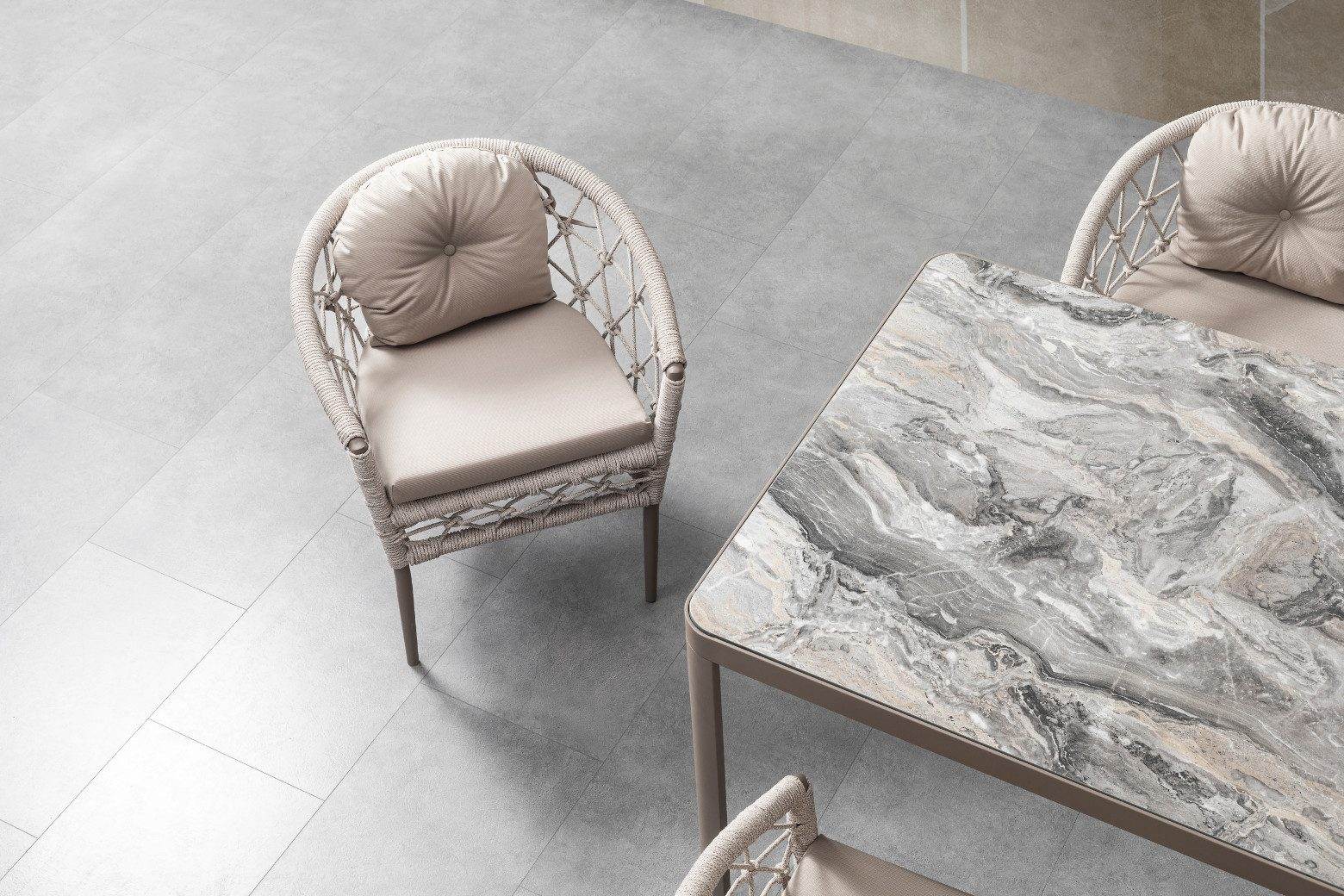 Gowoll Icon Cappucino Gartenlounge-Set Wetterfeste Gartenmöbel Set 6 Personen für Outdoor Terassenmöbel