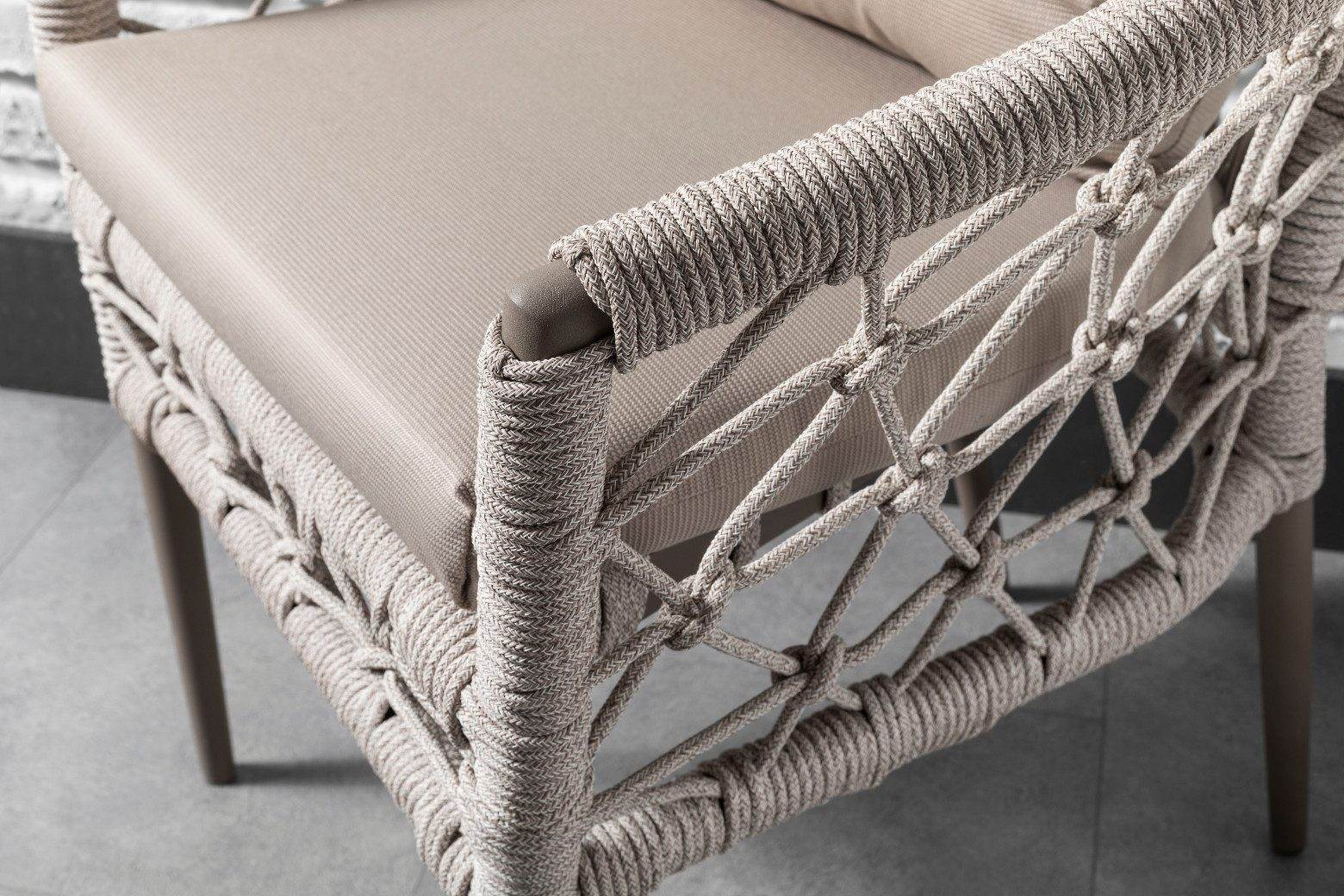 Gowoll Icon Cappucino Gartenlounge-Set Wetterfeste Gartenmöbel Set 6 Personen für Outdoor Terassenmöbel