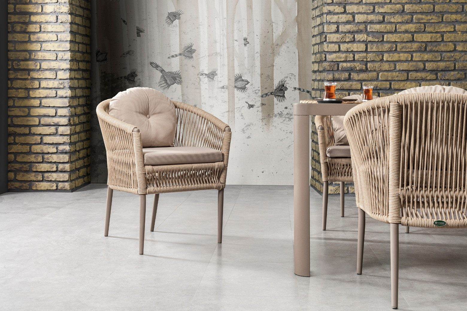 Gowoll Mitra Cappucino Gartenmöbel Set 6 Personen