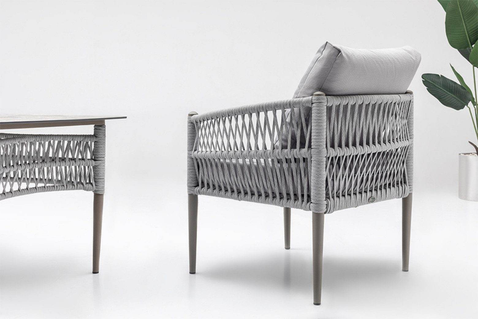 Gowoll Mitra Gartenlounge-Set Gartengarnitur Gartenmöbel Set 5 Personen Gartentisch für Outdoor