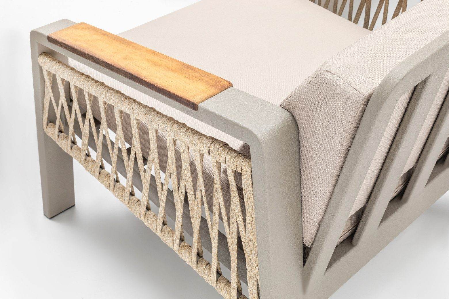 Gowoll Mykonos Plus Gartenlounge-Set Gartengarnitur Gartenmöbel Set 5 Personen Gartentisch für Outdoor