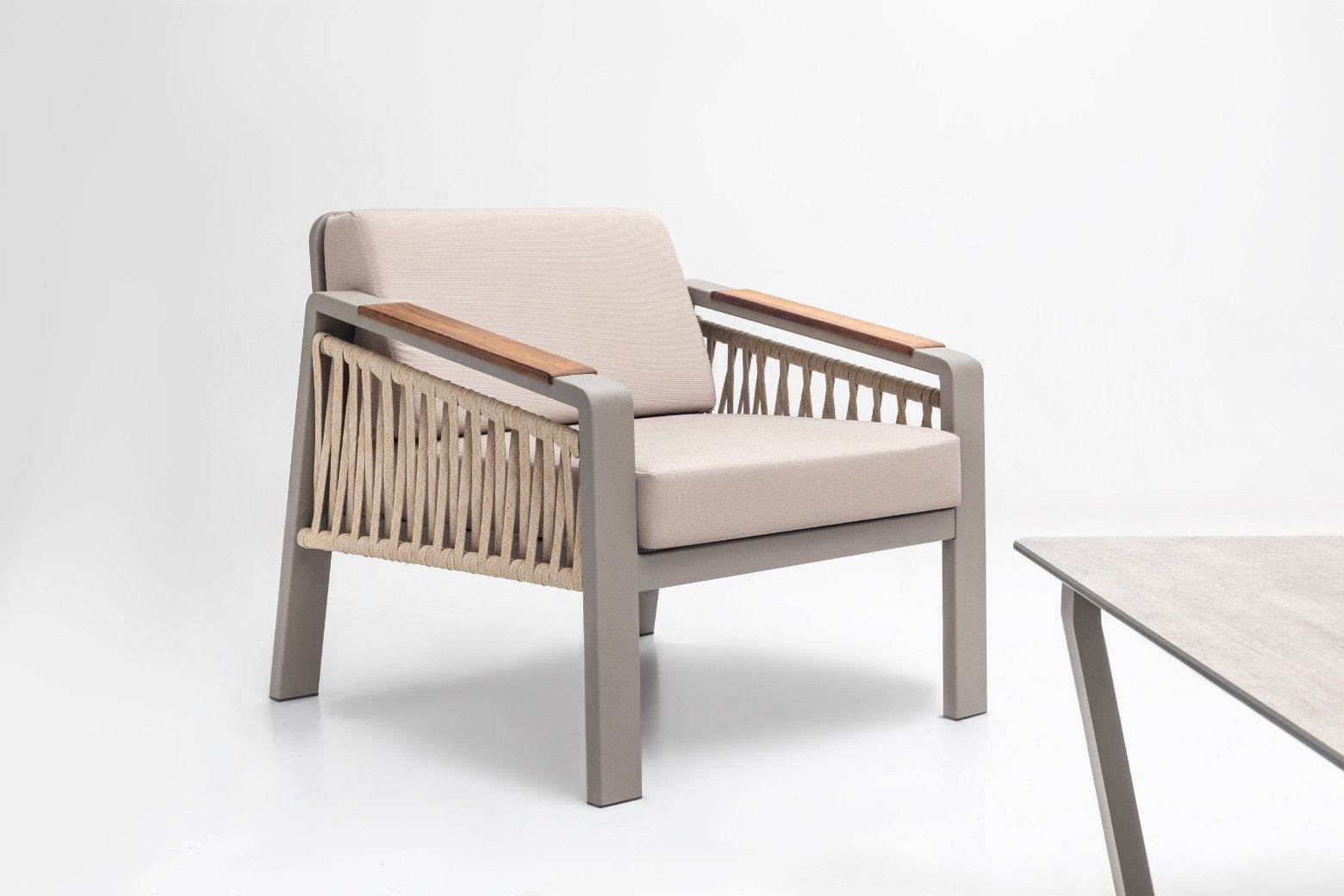 Gowoll Mykonos Plus Gartenlounge-Set Gartengarnitur Gartenmöbel Set 5 Personen Gartentisch für Outdoor