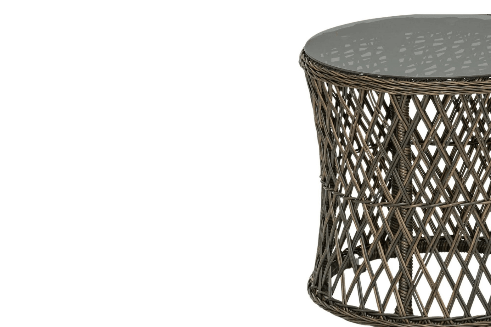 PISA Loungeset für Balkon | Polyrattan Sitzgruppe mit Glastisch | 2-Sitzer Gartenmöbel von Gowoll