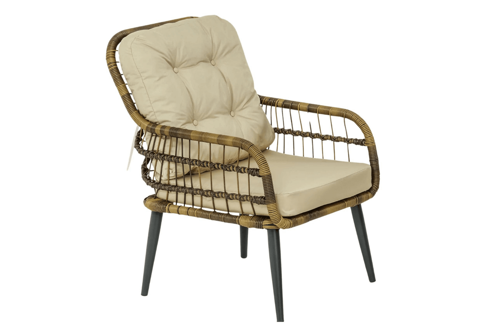 PISA Loungeset für Balkon | Polyrattan Sitzgruppe mit Glastisch | 2-Sitzer Gartenmöbel von Gowoll