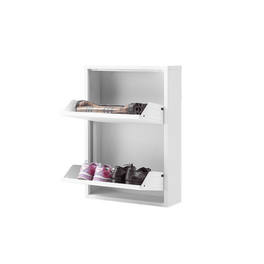 Gowoll Schuhschrank (2 Klappen Weiß)