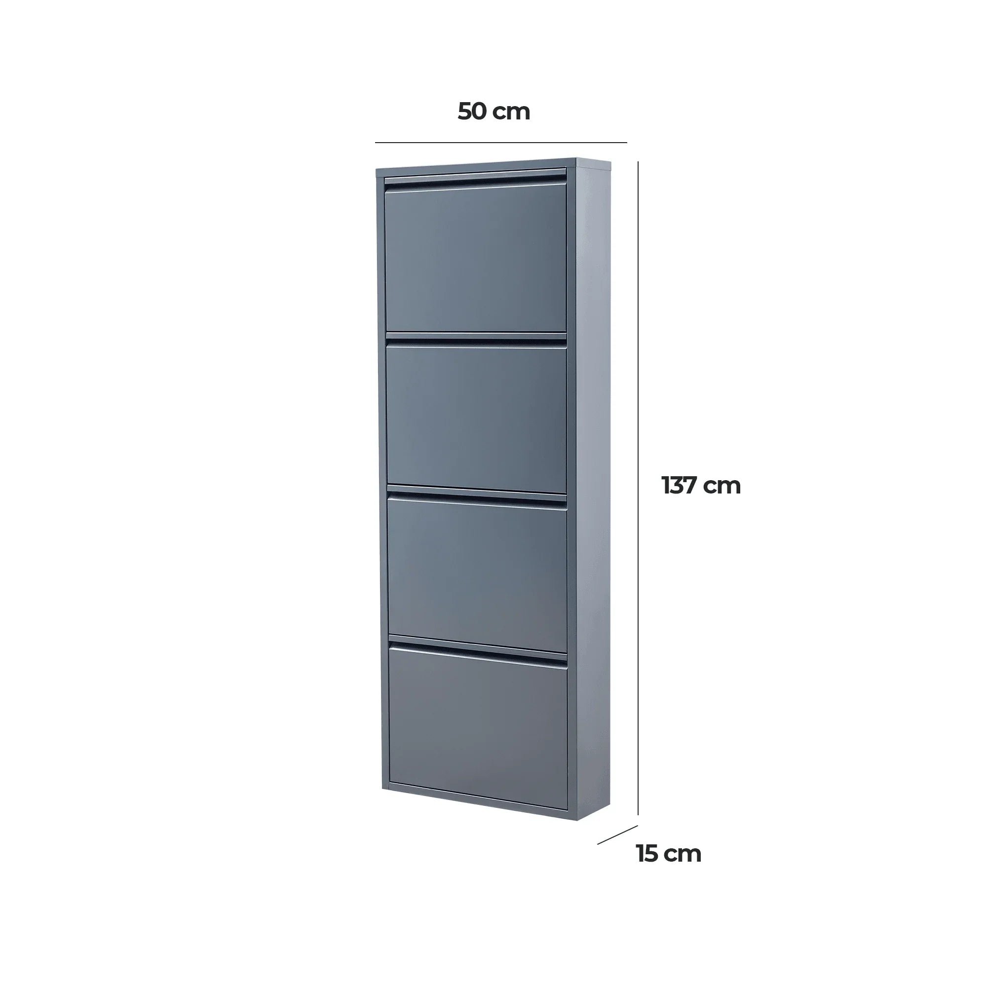 Gowoll Schuhschrank (4 Klappen Anthrazit)