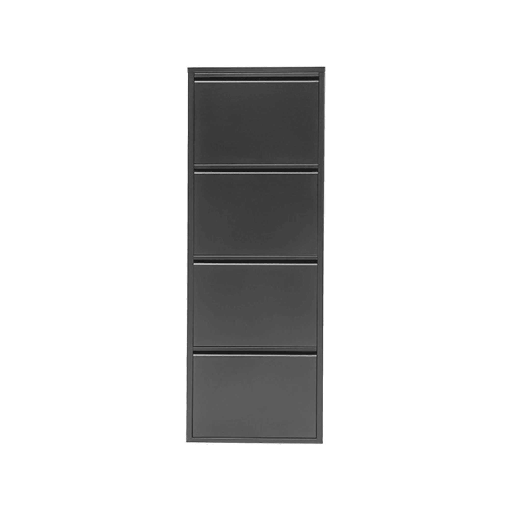 Gowoll Schuhschrank (4 Klappen Schwarz)