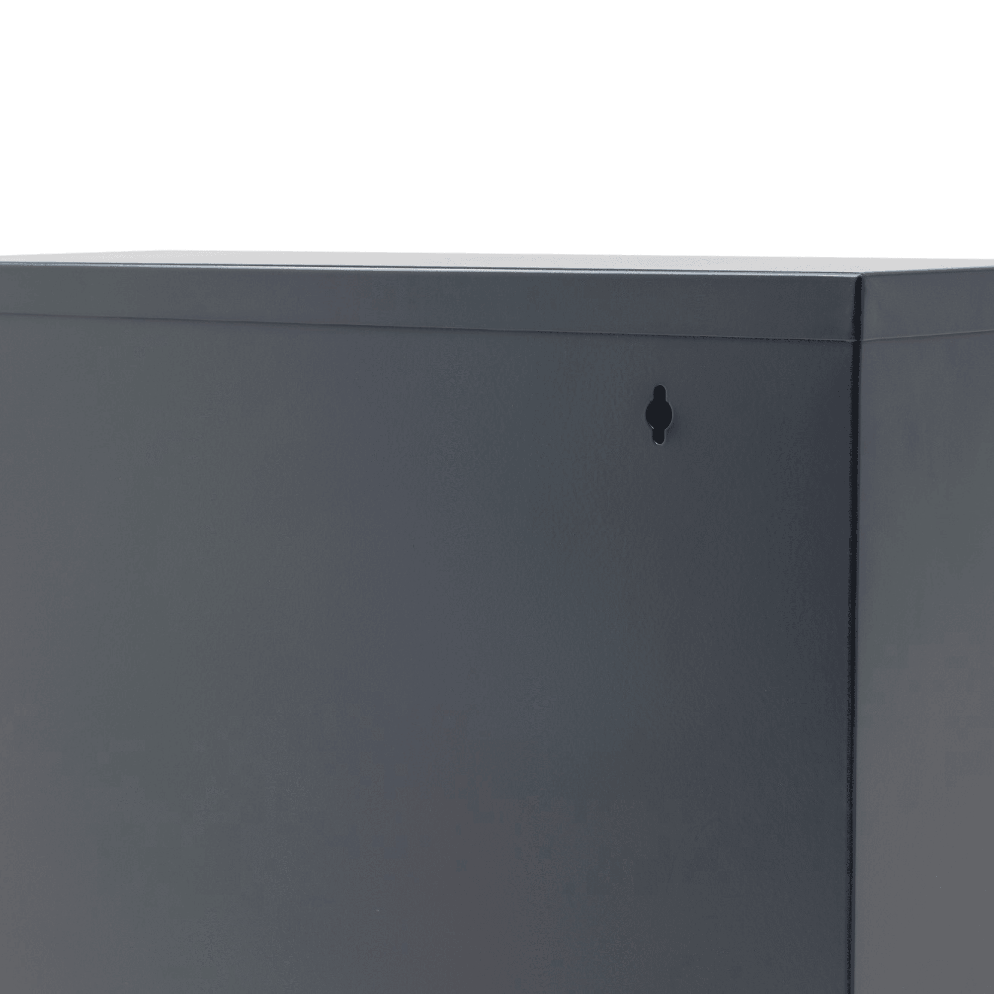 Stabiler 3‑Klappen Metall Schuhschrank Schwarz | Vormontiert & Magnet‑Klappen