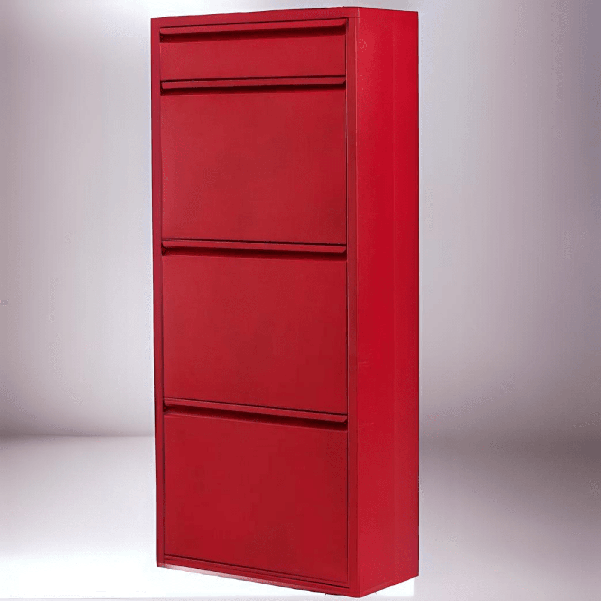 Gowoll Schuhschrank (3+1 Klappen Rot)