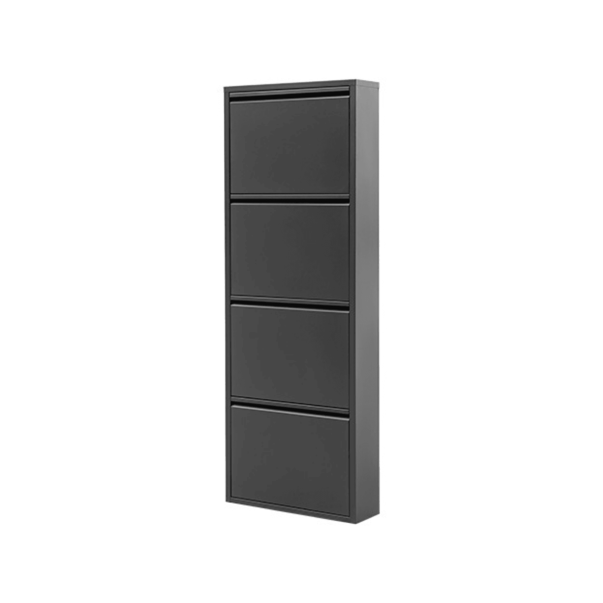 Gowoll Schuhschrank (4 Klappen Schwarz)