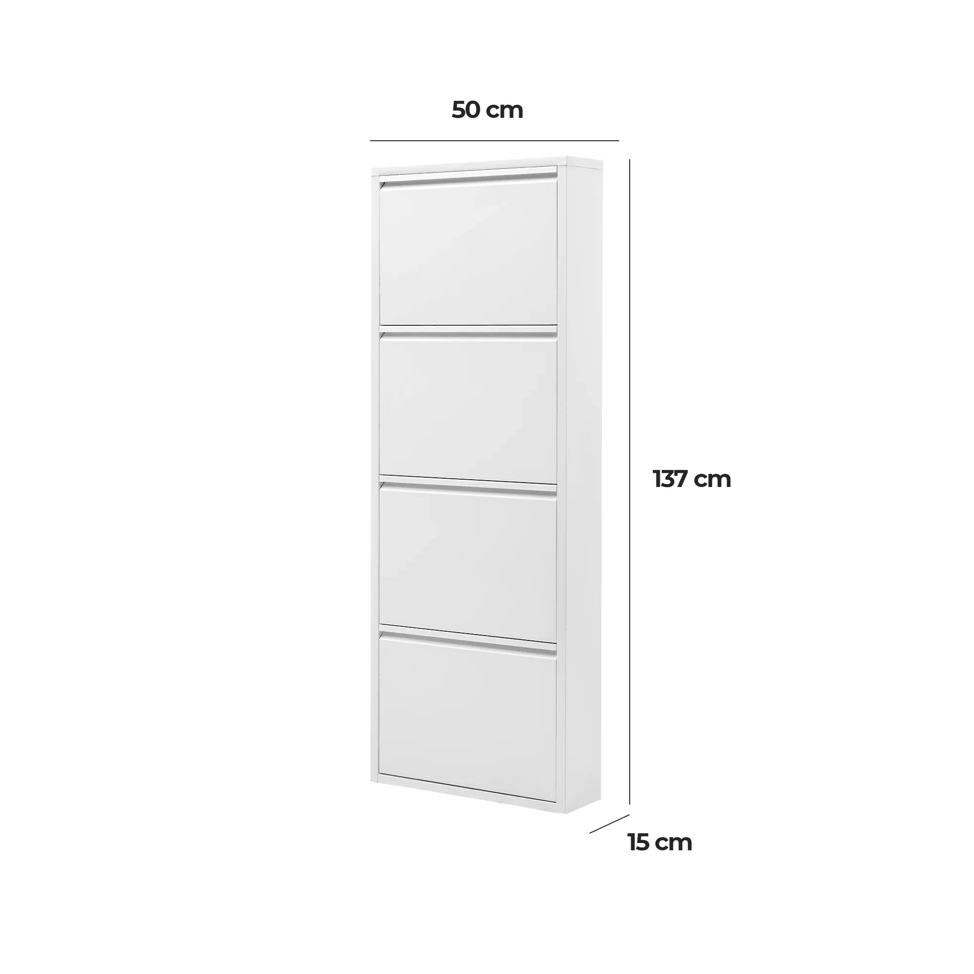 Gowoll Schuhschrank (4 Klappen Weiß)